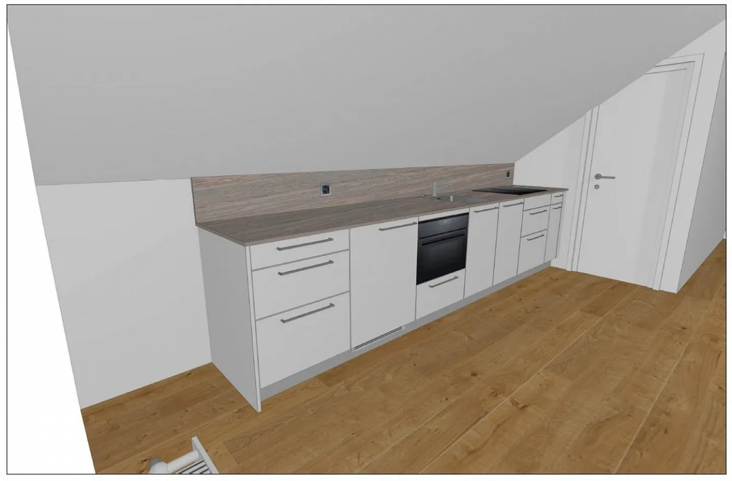 Sonnige, ruhige, neu renovierte Dachwohnung - Foto 5 von 6