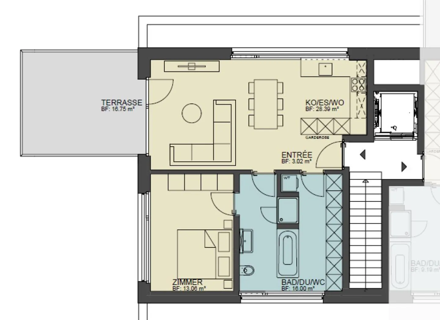 sonnige 2.5 Zimmer-Attikawohnung mit herrlicher Terrasse - Foto 5 von 6