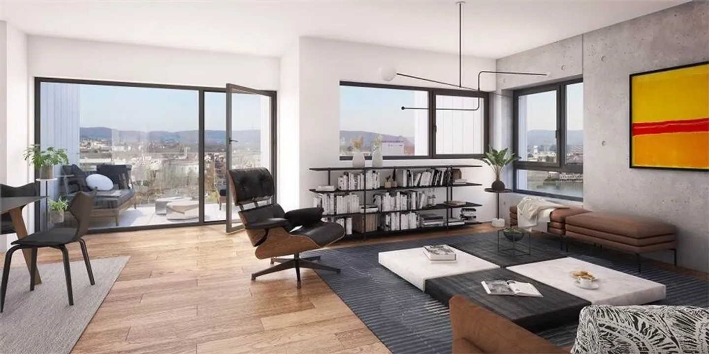 Appartamento moderno con 4 camere al confine dei tre paesi con vista sul Reno - Ideale per espatriati - Foto 7 di 13