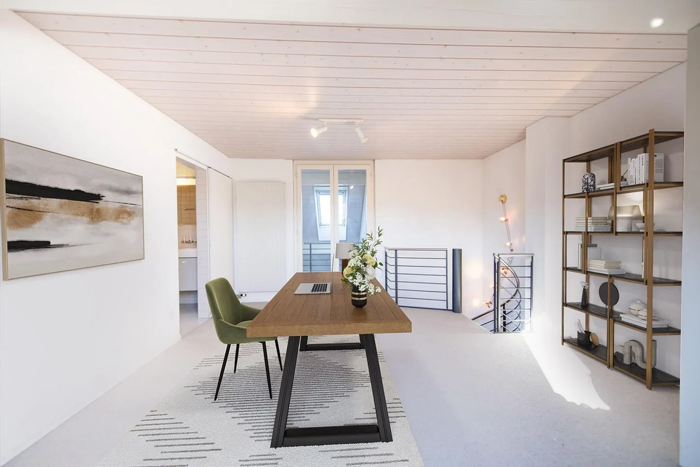 Centrale e tranquilla: Luminoso appartamento duplex di 3,5 locali con giardino d'inverno e balcone - Foto 11 di 13