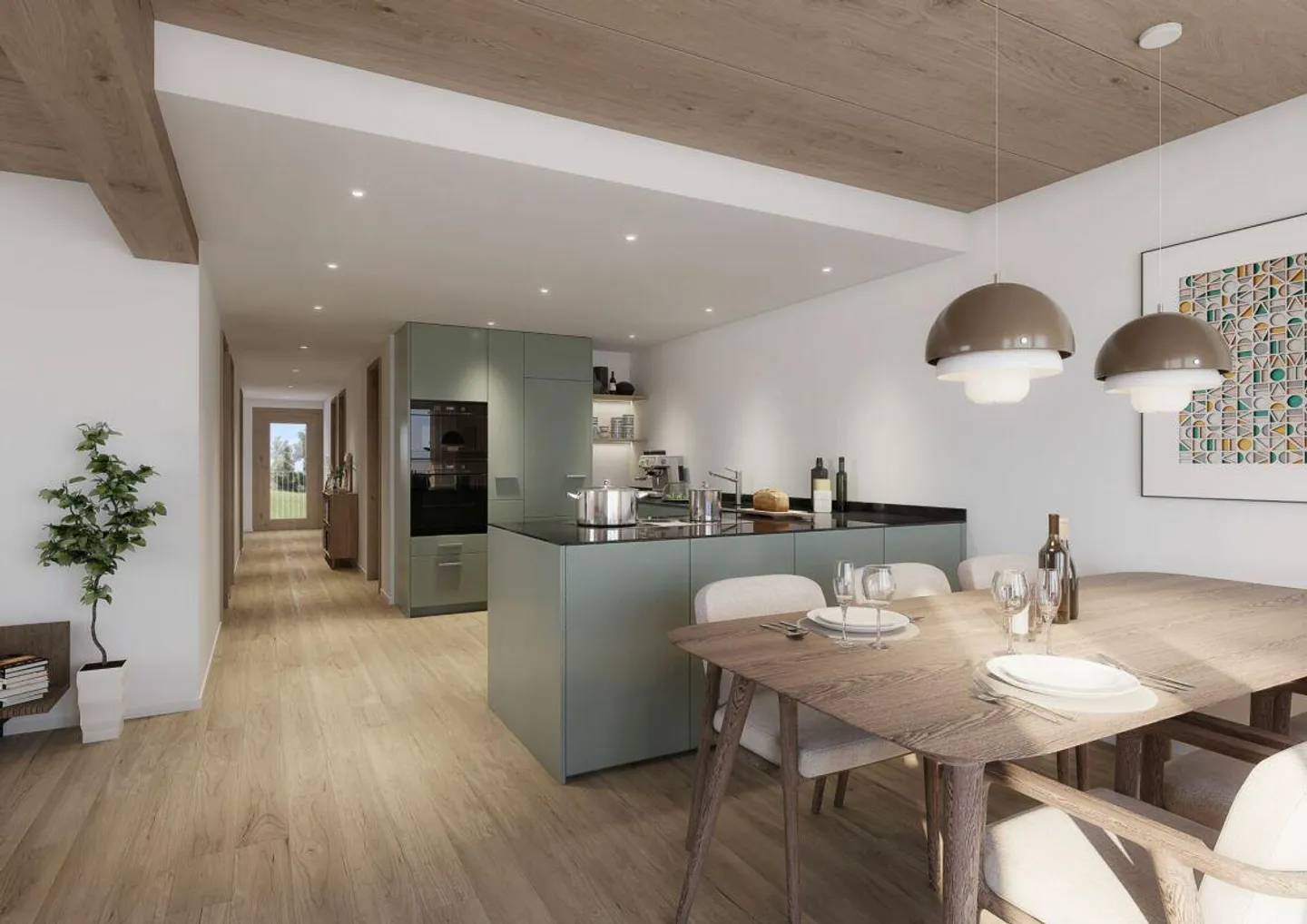 New construction project "zur Wiesegg" - Garden apartment in high-quality timber construction (Minergie-P) in a quiet, sunny location - Photo 4 of 9