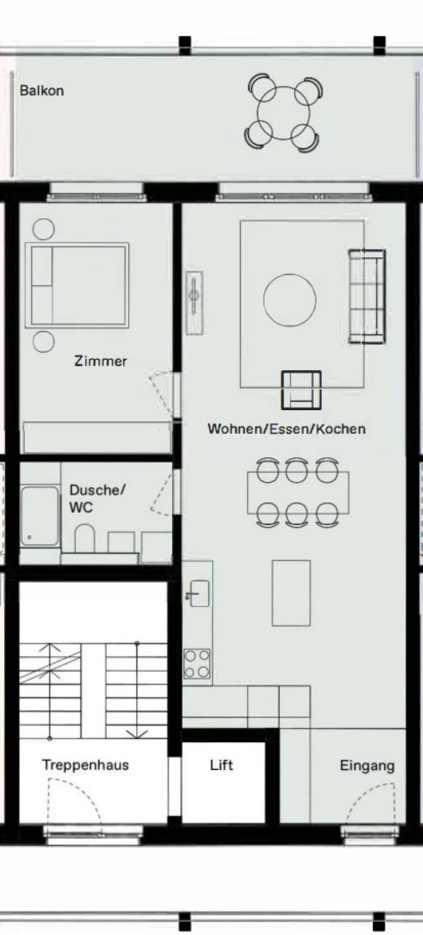 Première occupation 2026 - Appartement moderne de 2,5 pièces avec grand balcon ! - Photo 5 sur 5