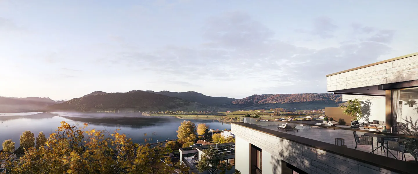 EXKLUSIVES NEUBAU-JUWEL: Luxus-Gartenwohnung mit 180°-Panoramablick auf See & Berge - Foto 8 von 8