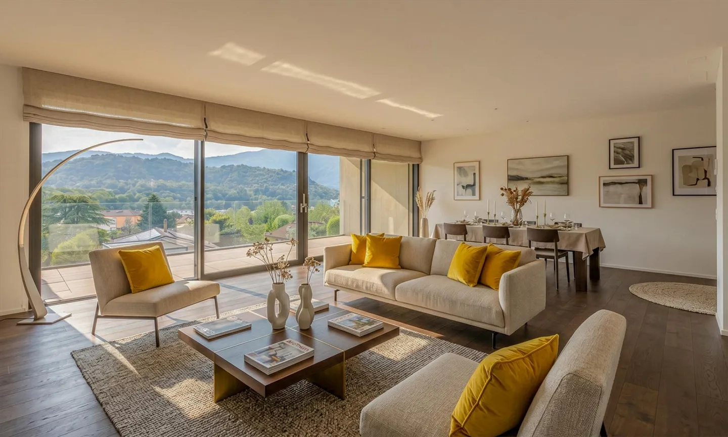 Penthouse 4.5 Rooms + Additional Rooms and Pool in Ponte Capriasca - Photo 3 of 11