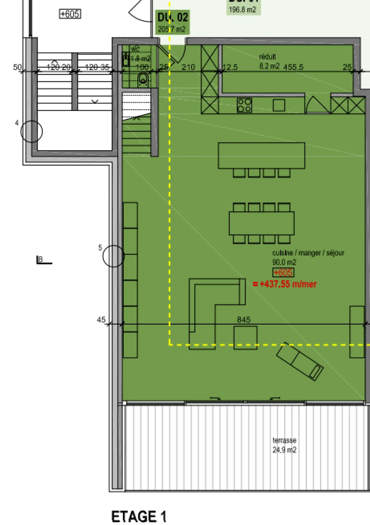 Modernes Apartment mit Terrassen - Foto 6 von 14