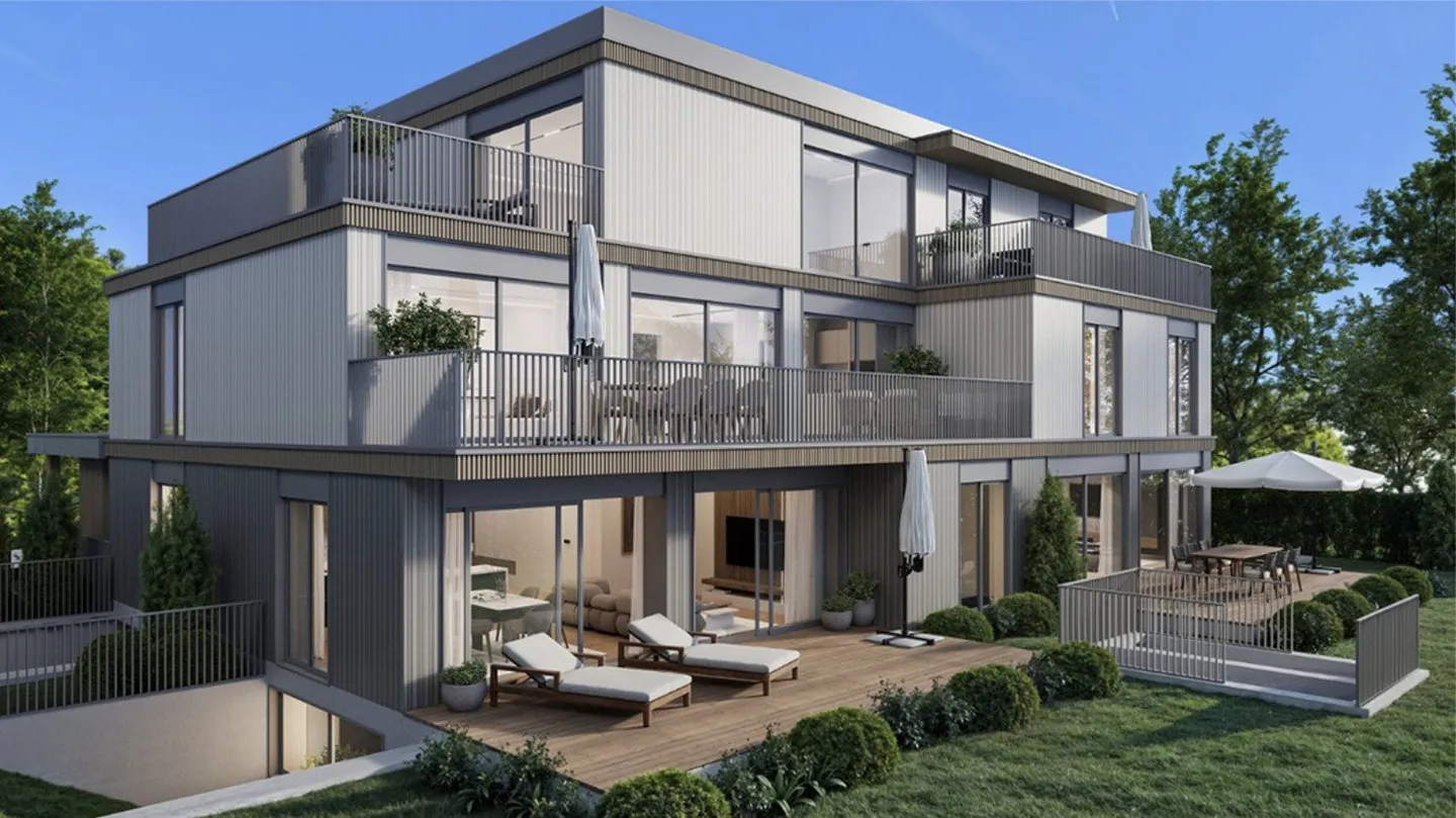 4.5 Zimmer Maisonette-Wohnung mit Garten an Top Lage - Baustart - Foto 1 von 3