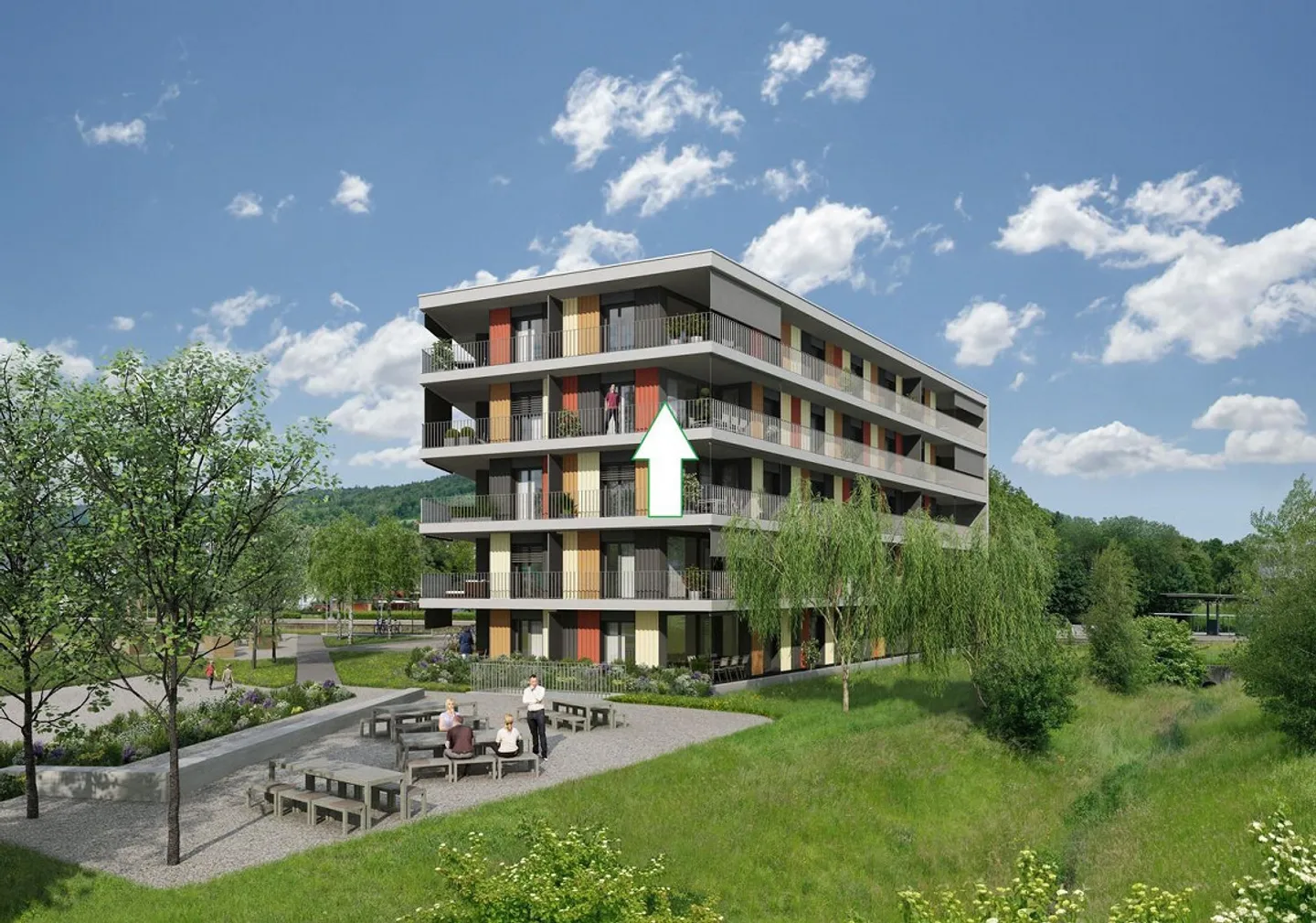 Prima locazione – Appartamento moderno di 4½ stanze in posizione perfetta con vista - Foto 1 di 8