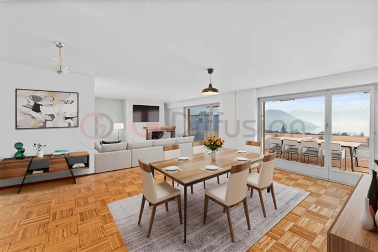 Spacious apartment with panoramic views of Lake Geneva and Lavaux - Photo 1 of 13