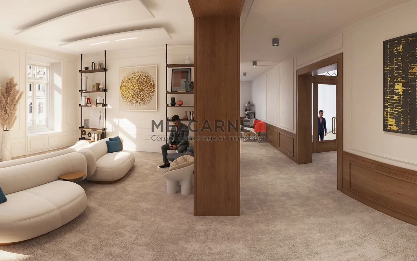 Offices for rent of approximately 1,300 m² in the heart of the Banking District - Photo 3 of 12