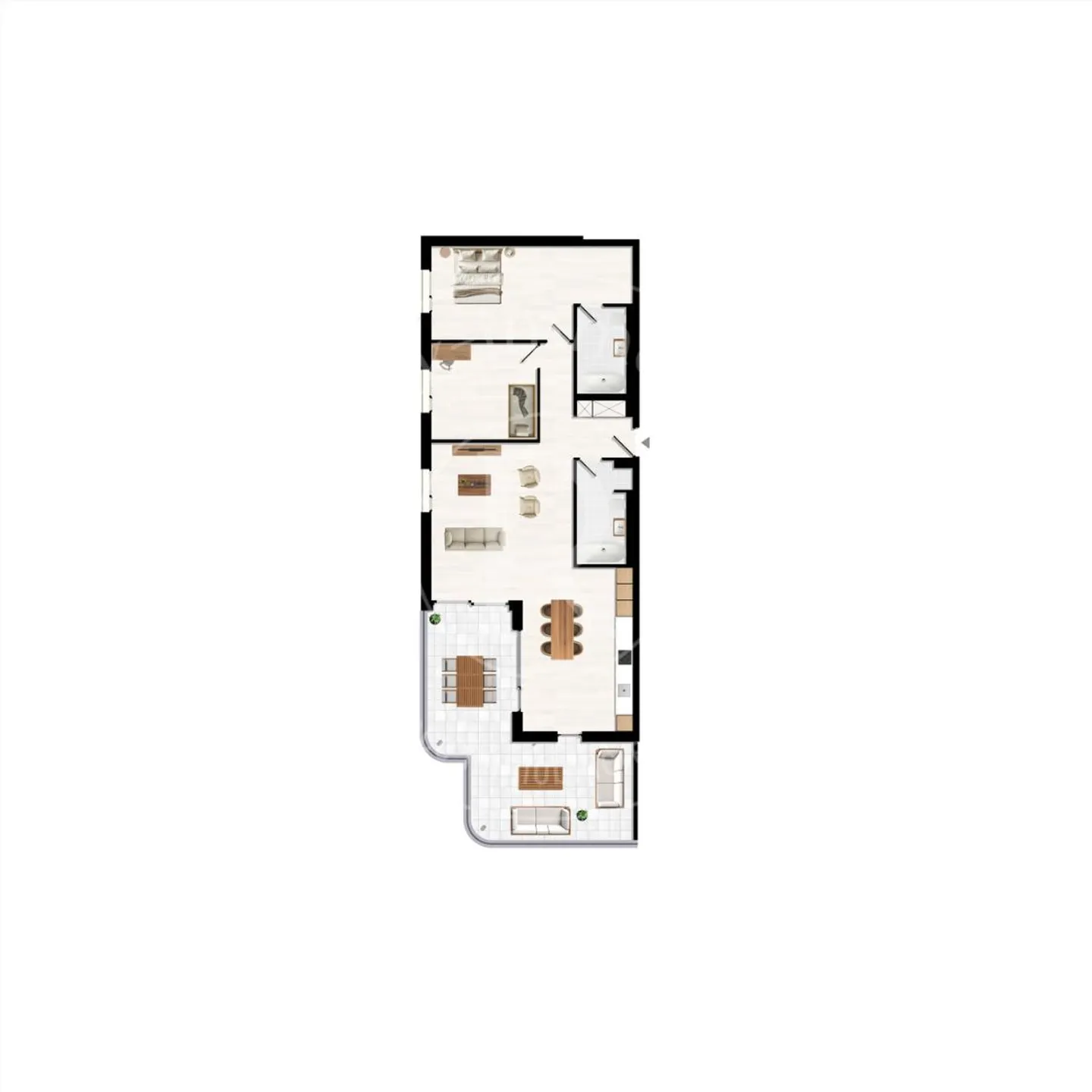 Geräumige Wohnung mit großem Balkon - Foto 12 von 12