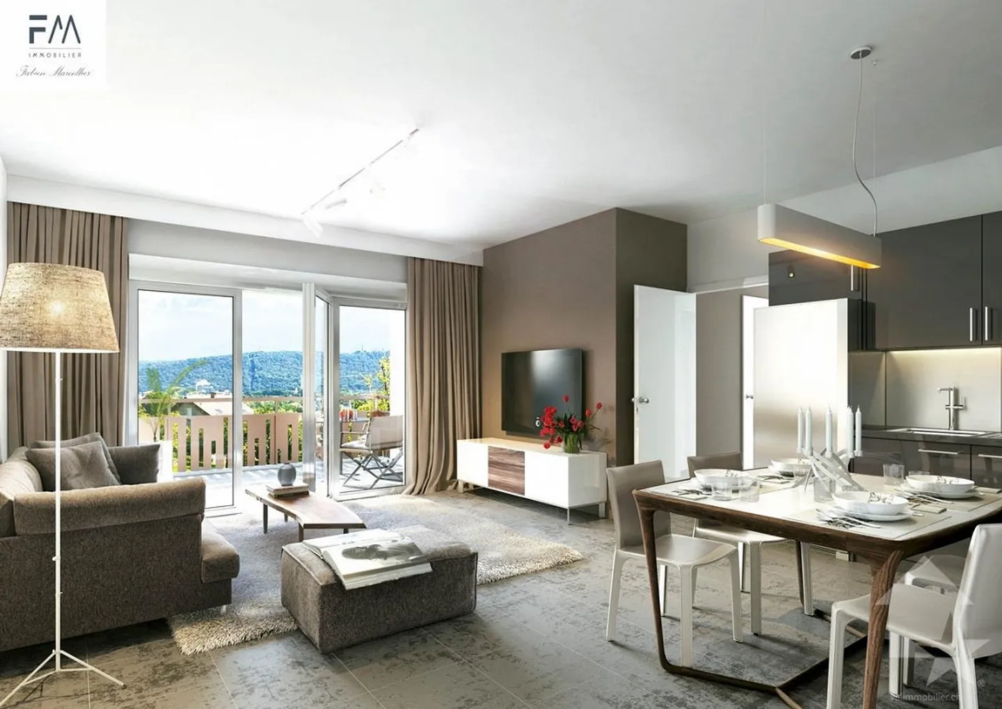 Penthouse 4.5 pièces avec orientation ouest et vue dégagée sur les Alpes - Photo 8 sur 9