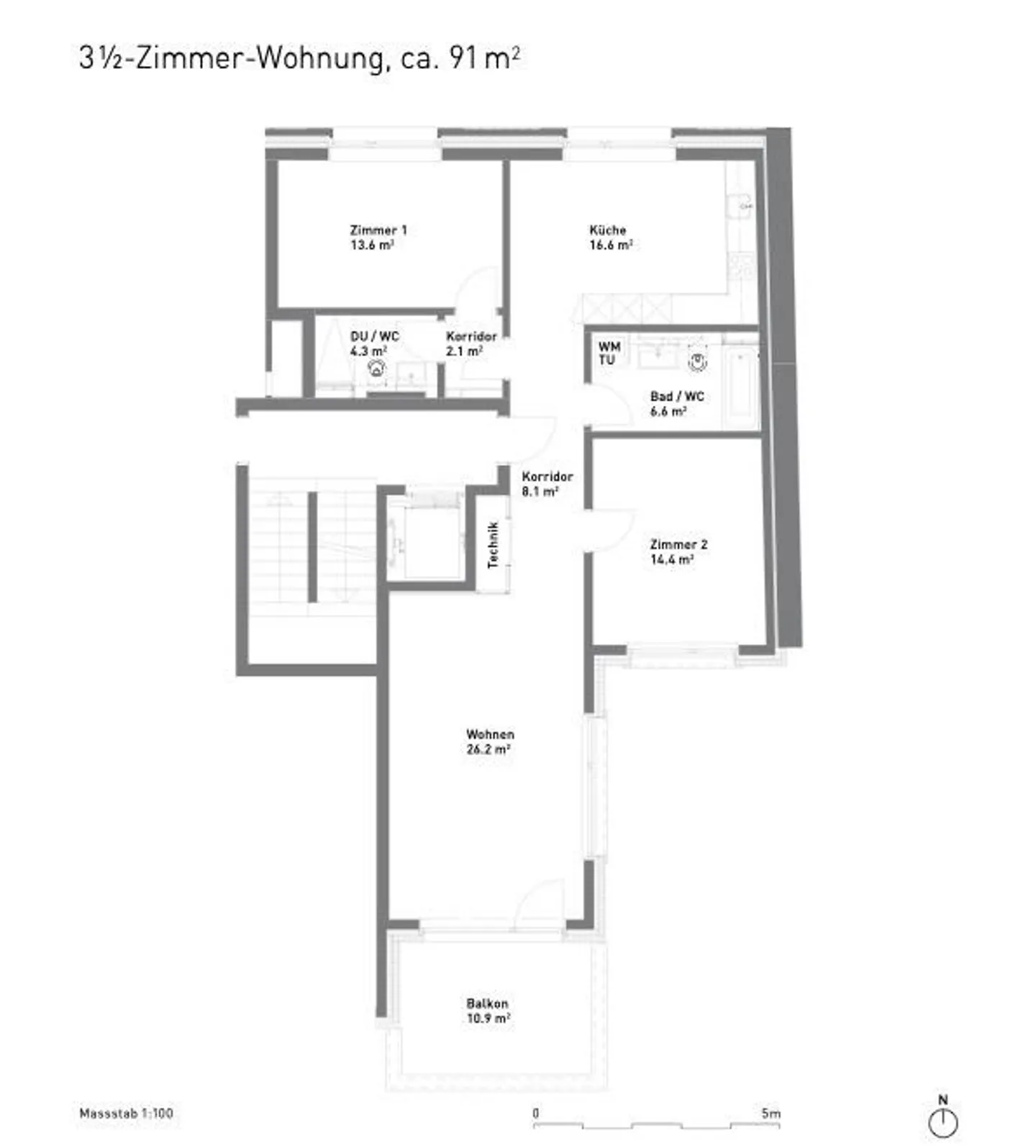 Appartamento 3.5 stanze - Foto 5 di 5