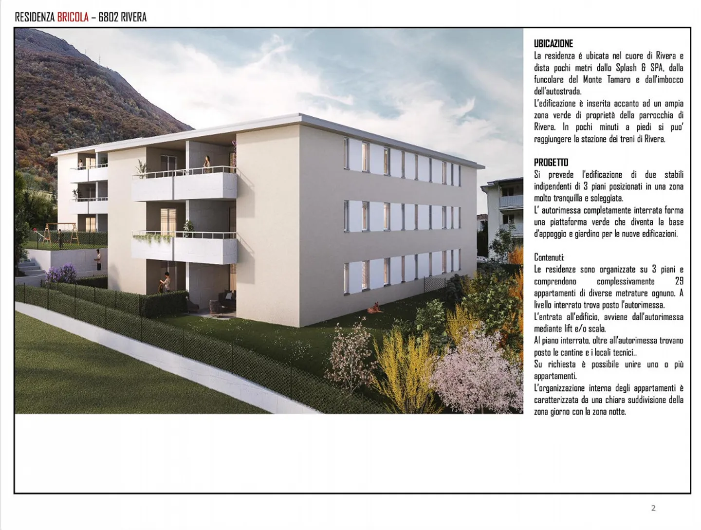 Appartement moderne et lumineux de 2,5 pièces nouvellement construit à Rivera - Photo 2 sur 6