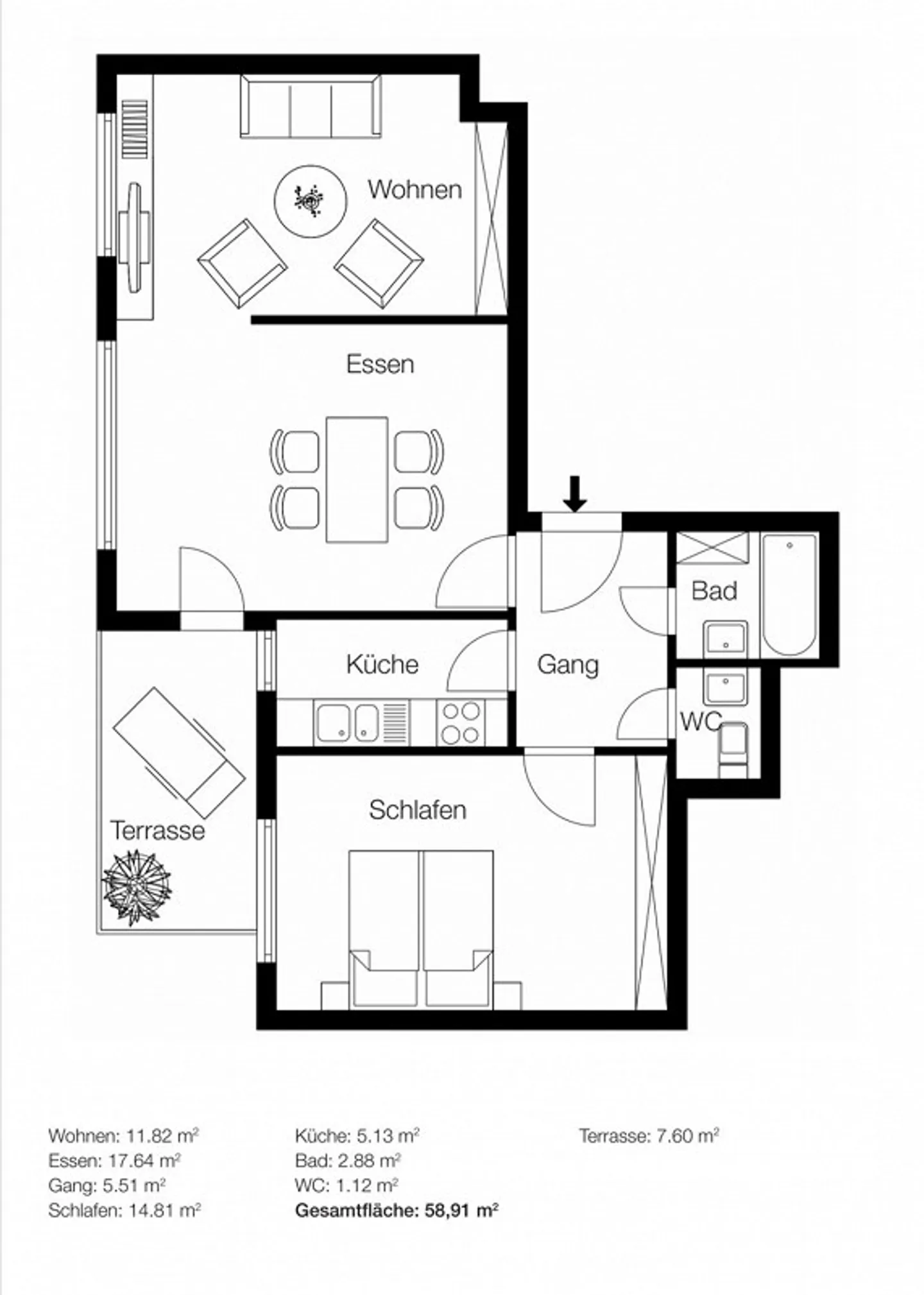 Charmante Wohnung mit Terrasse - Foto 10 von 10