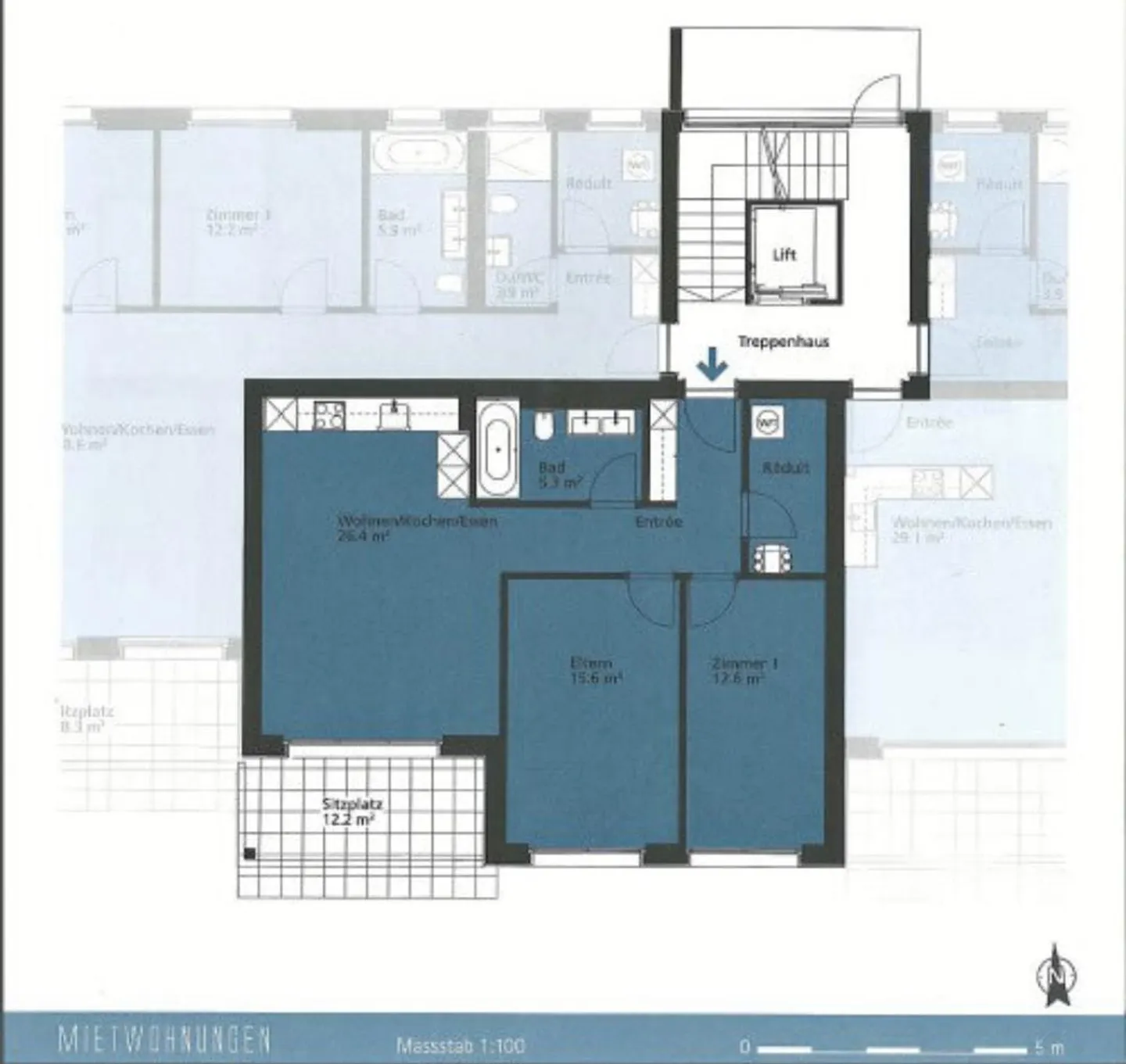 Möblierte Wohnung in Muri AG - Foto 4 von 5