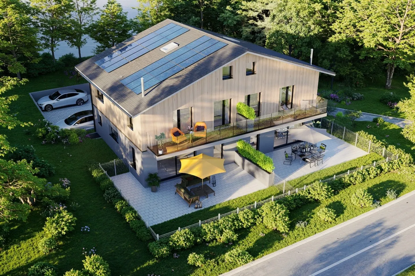 Villas jumelles à Choëx (vente sur plans) - Foto 1 di 6