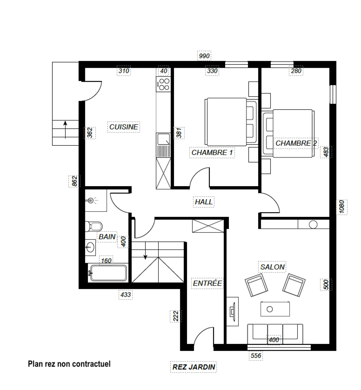 In Grône, Gartenebene 3,5 Zimmer zu vermieten - Foto 8 von 9