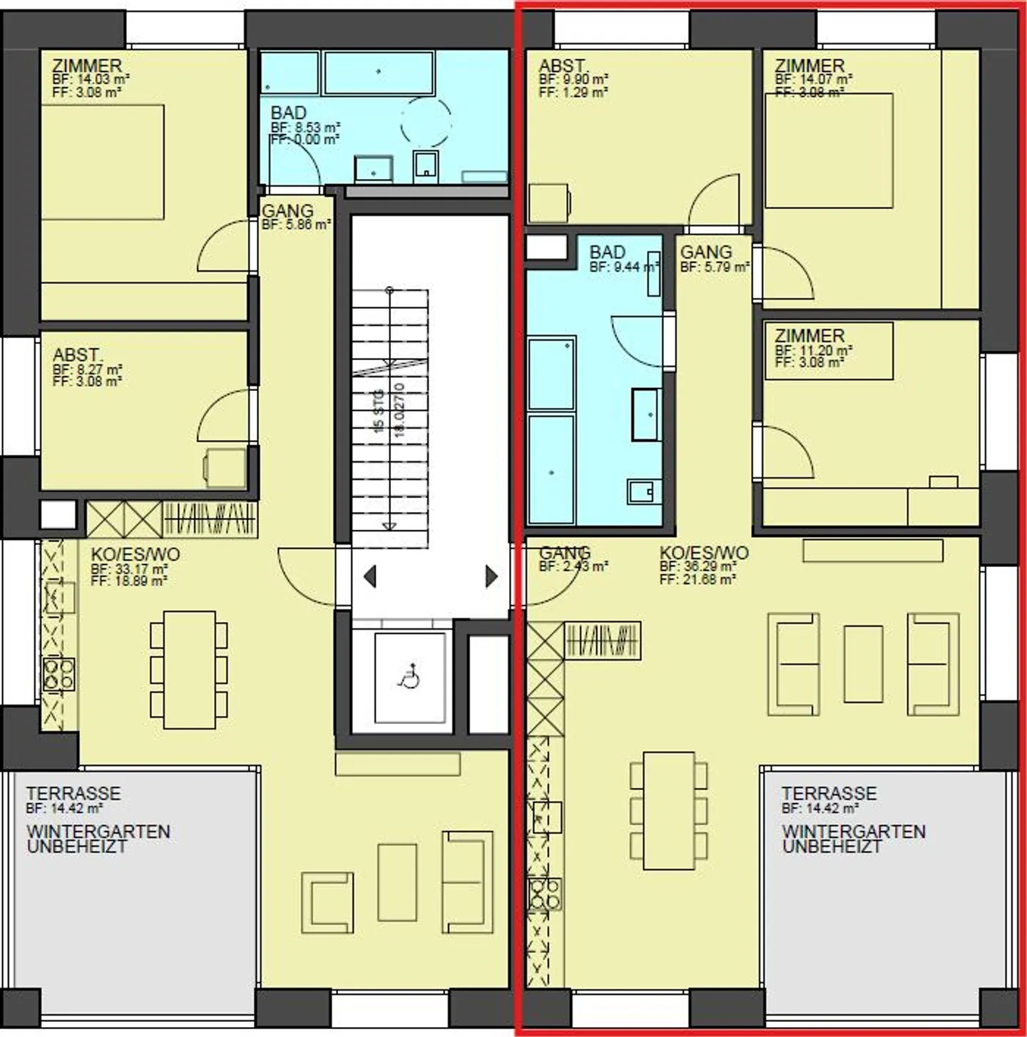 Appartement moderne de 3,5 pièces avec jardin d'hiver et intérieur élégant - Photo 12 sur 12