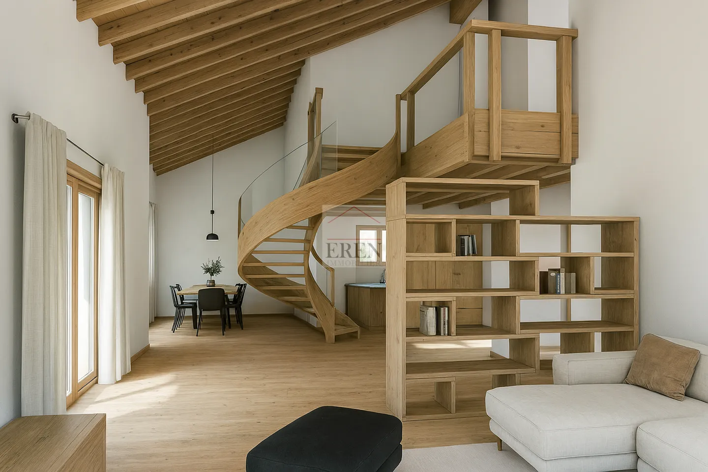 Magnifique appartement en duplex en attique 5 pièces neuf avec terrasse sud-ouest au centre de Crans-Montana - Foto 2 di 19