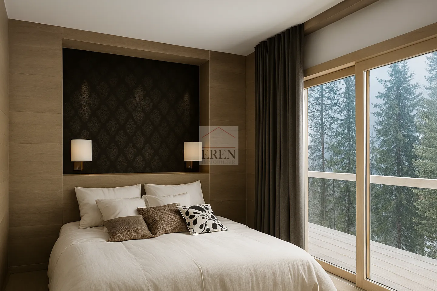 Magnifique appartement en duplex en attique 5 pièces neuf avec terrasse sud-ouest au centre de Crans-Montana - Foto 5 di 19