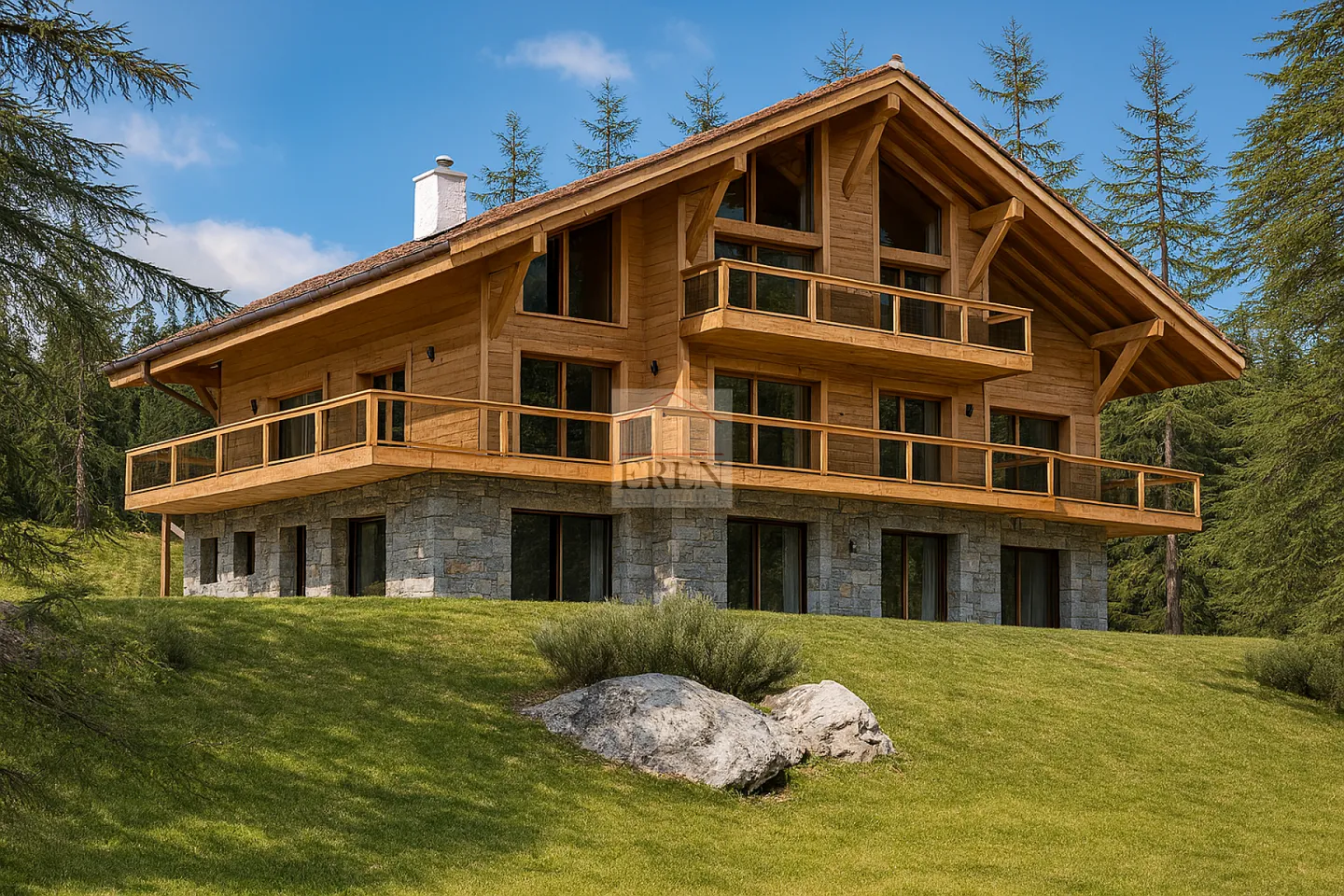 Magnifique appartement en duplex en attique 5 pièces neuf avec terrasse sud-ouest au centre de Crans-Montana - Foto 7 di 19