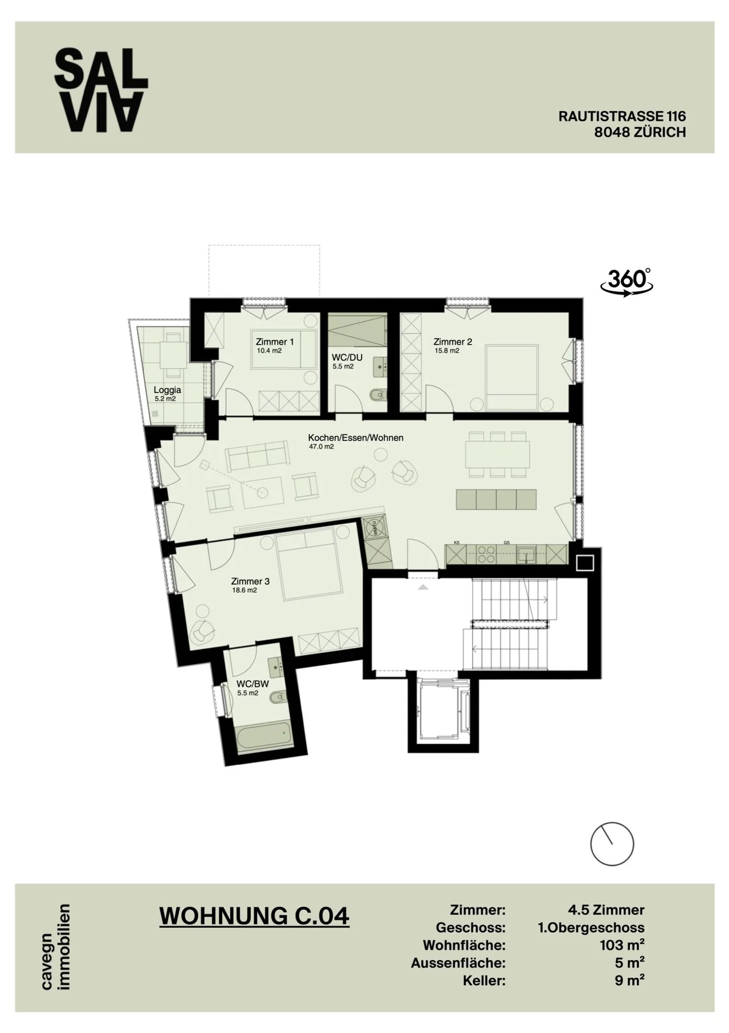 Appartement neuf de 4,5 pièces de haute qualité avec loggia - Photo 5 sur 8