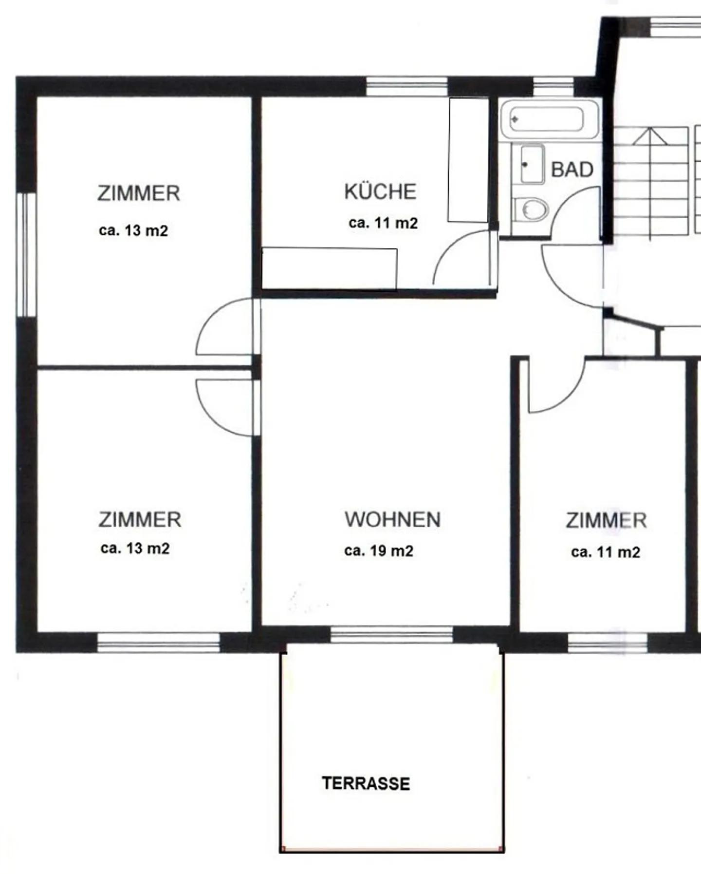 Appartamento ristrutturato di 4,5 locali con grande terrazza - Foto 7 di 7