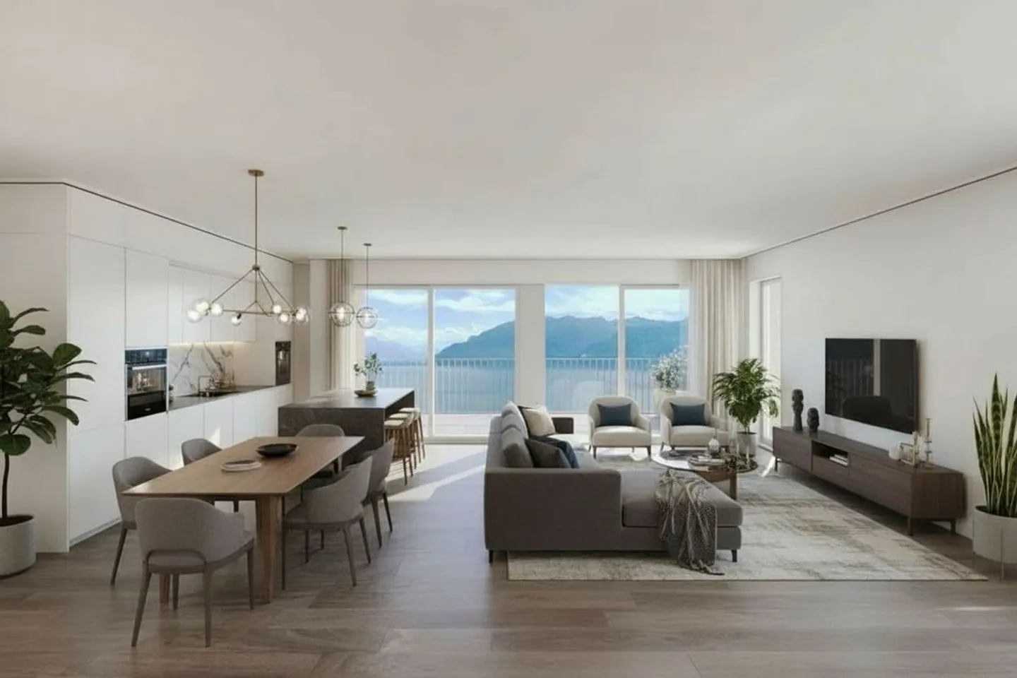 Neu und hell: Gartenwohnung mit großer Terrasse und offener Aussicht - Foto 1 von 6