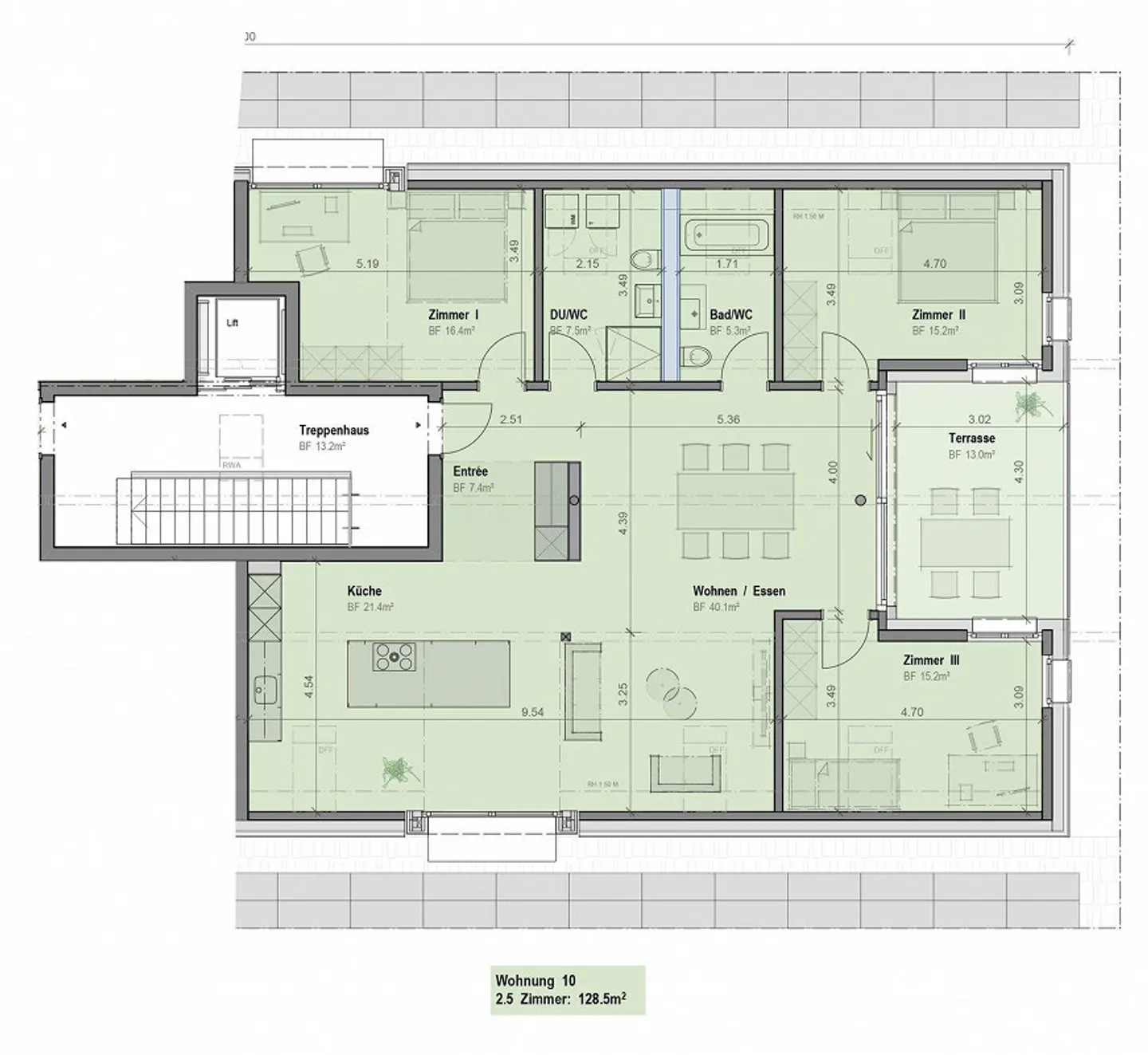 Moderne appartement en attique de 4,5 pièces à Kerzers - Photo 2 sur 2