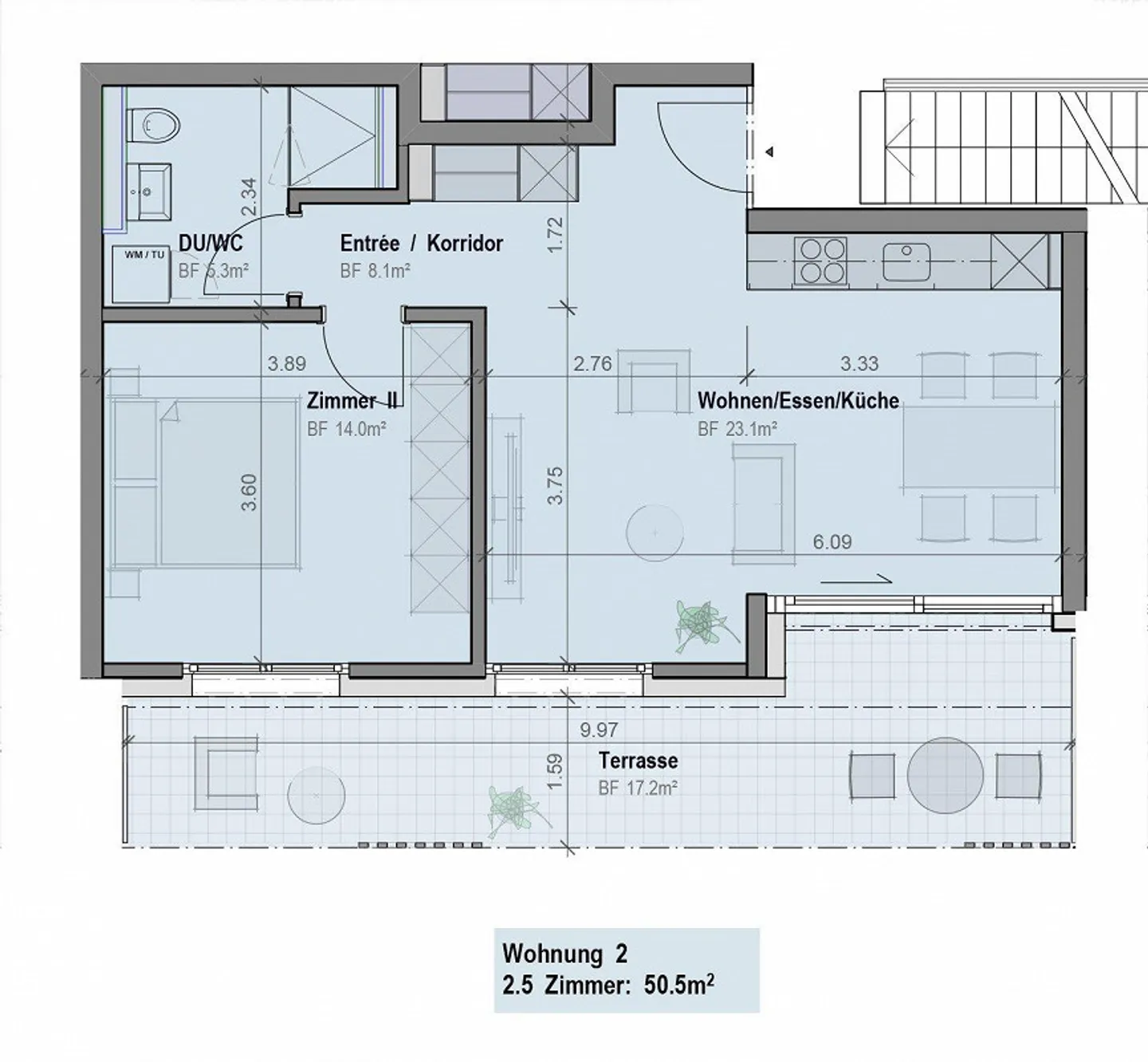 Moderne appartement neuf de 2,5 pièces à Kerzers - Photo 3 sur 6