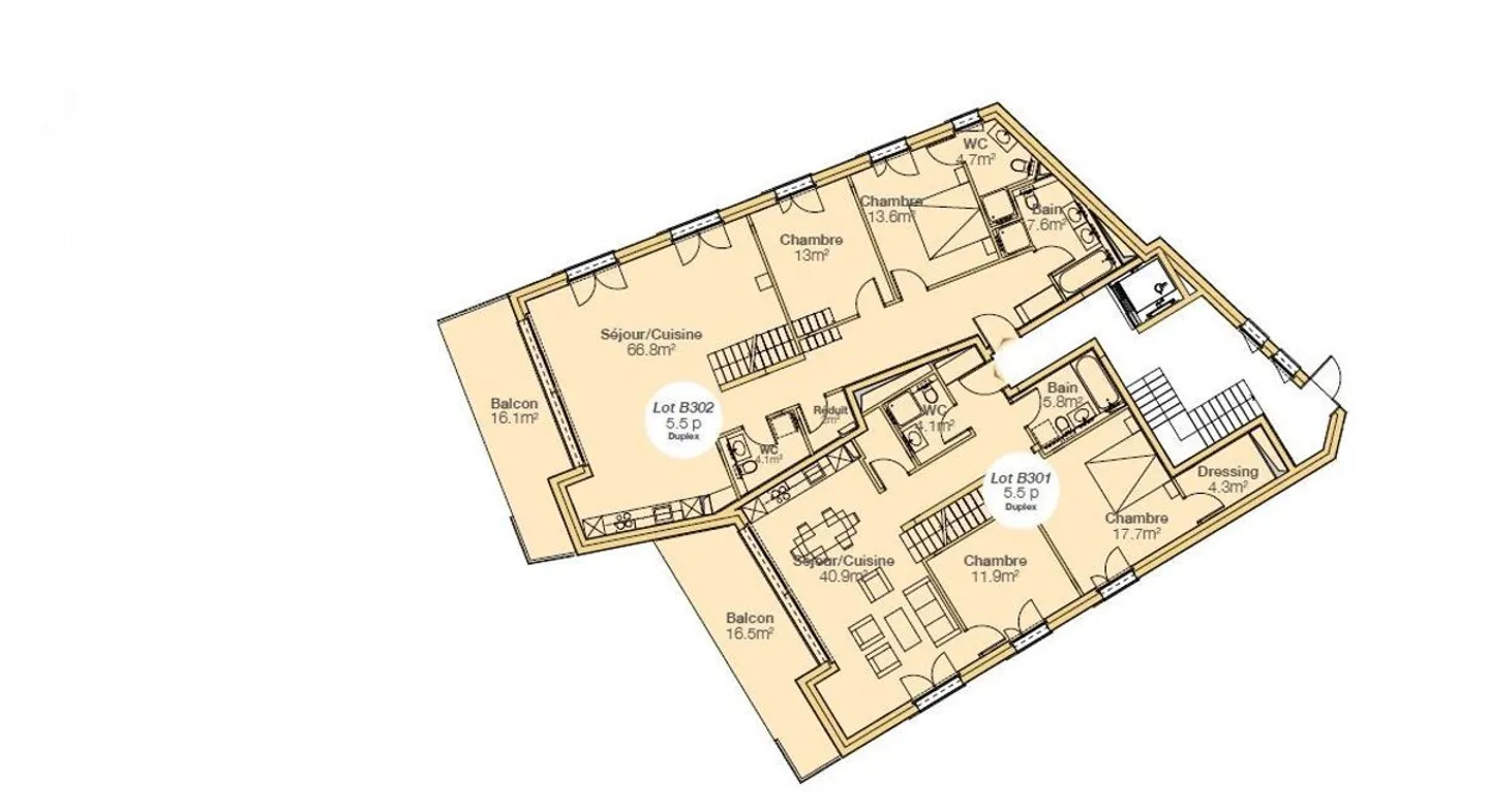 Außergewöhnliches neues Duplex-Penthouse mit 5,5 Zimmern, großem Balkon und spektakulärem Blick - Foto 7 von 7