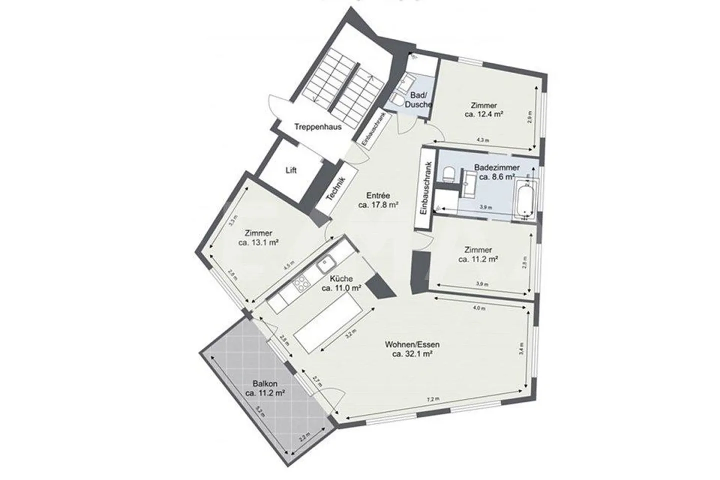 Aimez-vous les plans d'étage extraordinaires - Appartement en ville avec du style et norme Minergie - Photo 1 sur 13
