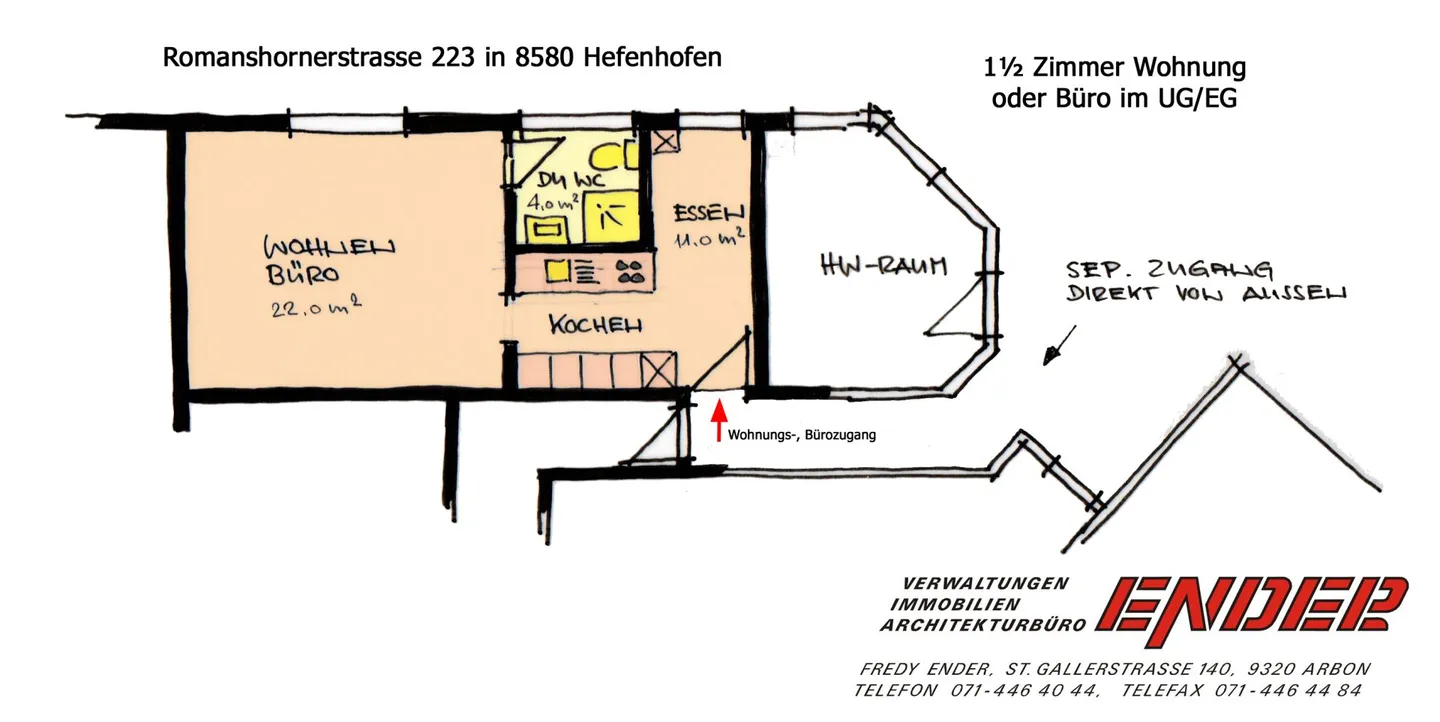 Sehr ruhiges Wohnen oder Arbeiten im Soussol - Foto 12 von 12