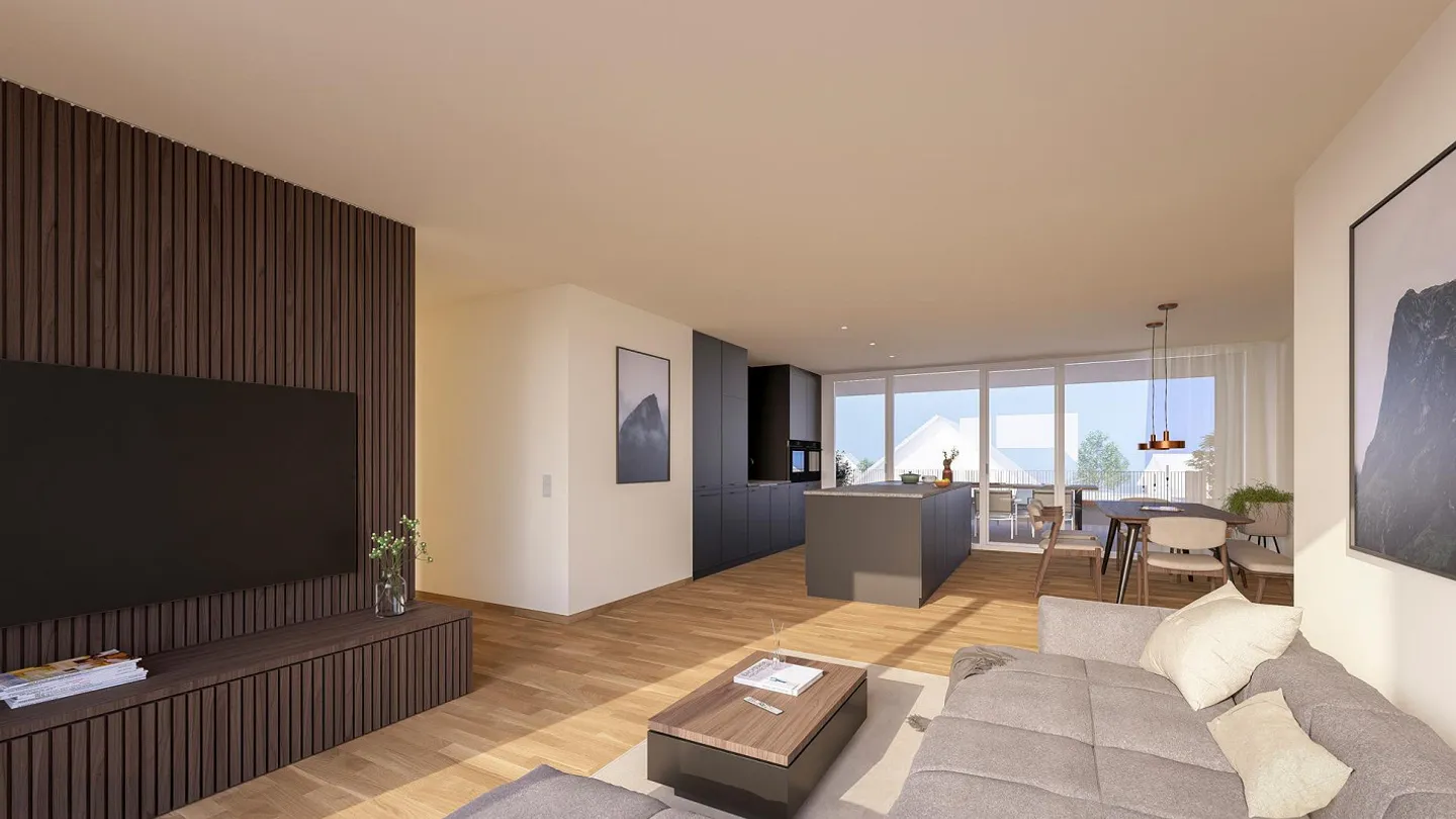Moderne 3.5-Zimmer Wohnung mit Balkon - Foto 4 von 11