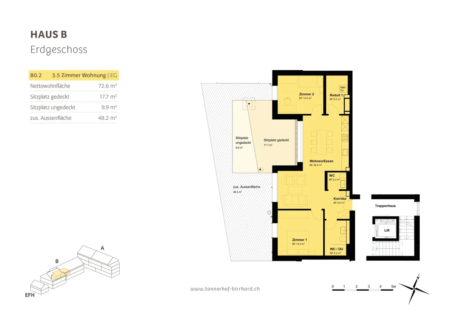Moderno appartamento di 3,5 stanze con ampio patio - Foto 7 di 10