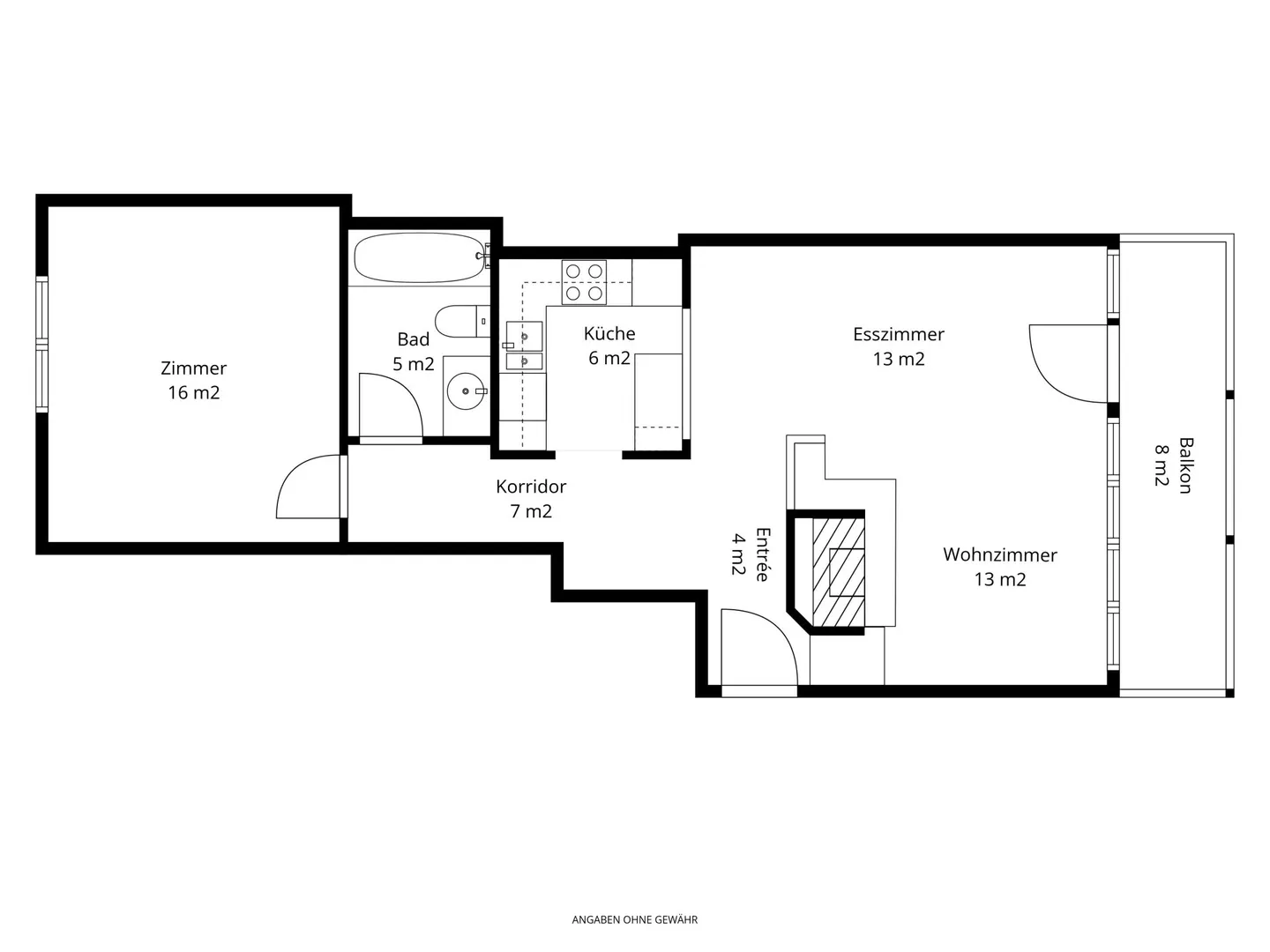 Appartamento attraente di 2,5 stanze con camino e balcone - Foto 11 di 11