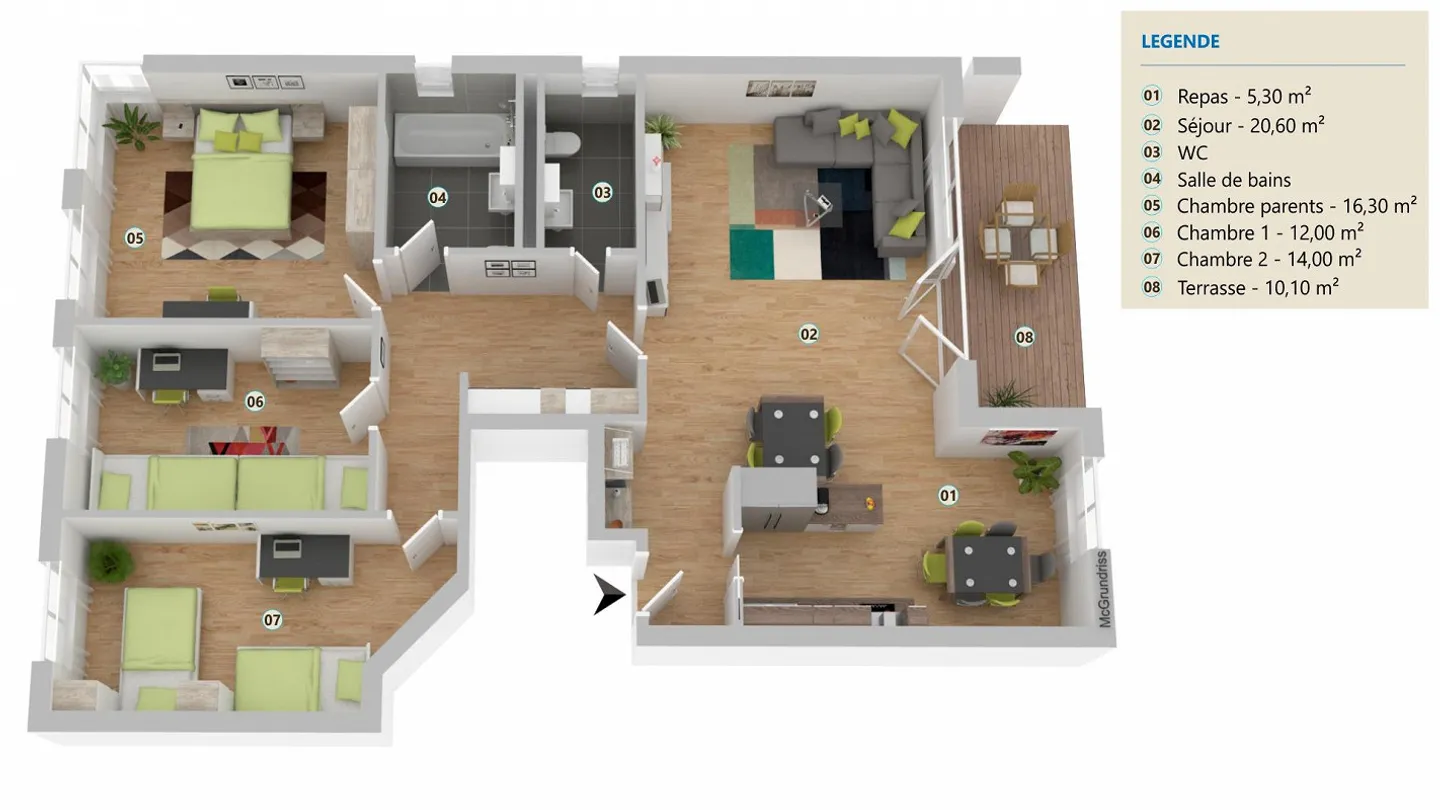 Appartamento spazioso con balcone - Foto 7 di 7