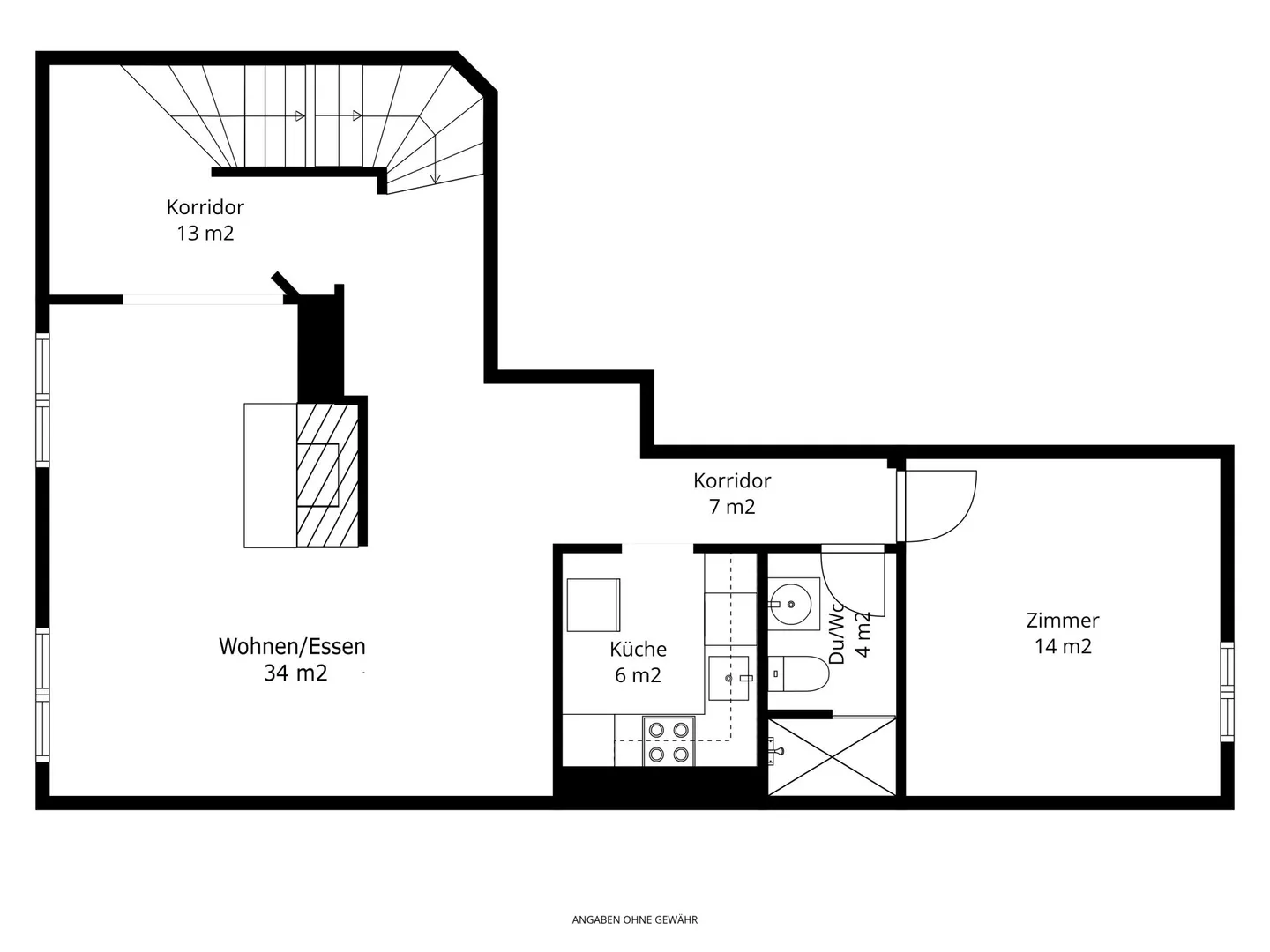 Appartamento maisonette 4.5 stanze con camino - Foto 12 di 13
