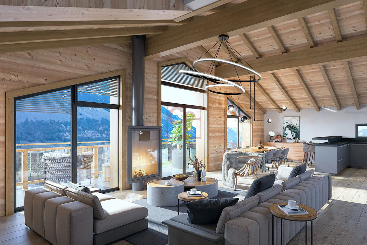 Crésuz - Chalets magnifiques avec 4,5 à 5,5 pièces - Photo 3 sur 12