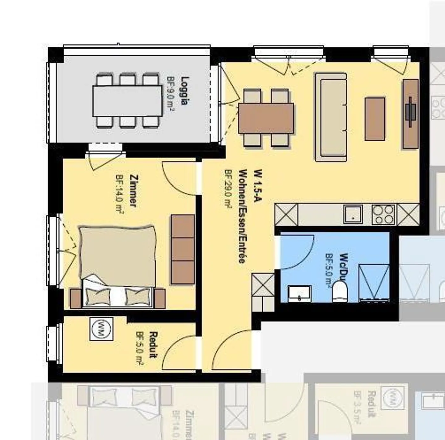 Appartamenti moderni di 2,5 stanze in affitto al 1° piano - Foto 10 di 10