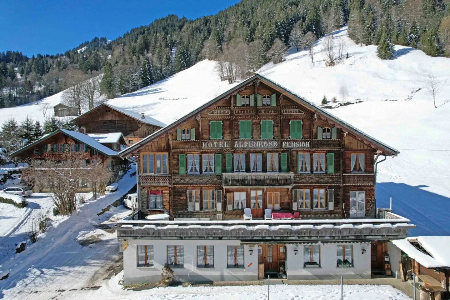 Hotel Pension Alpenrose with 2 Restaurants and Ski Lift in Saxeten - Photo 3 of 12