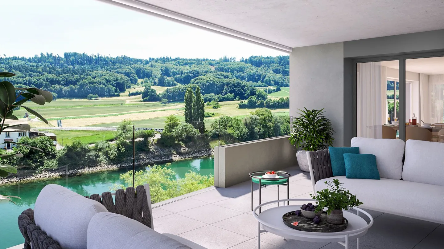 H6.1 I Premium 3.5-room apartment on the 6th floor with a wide view directly on the Aare - Photo 2 of 7