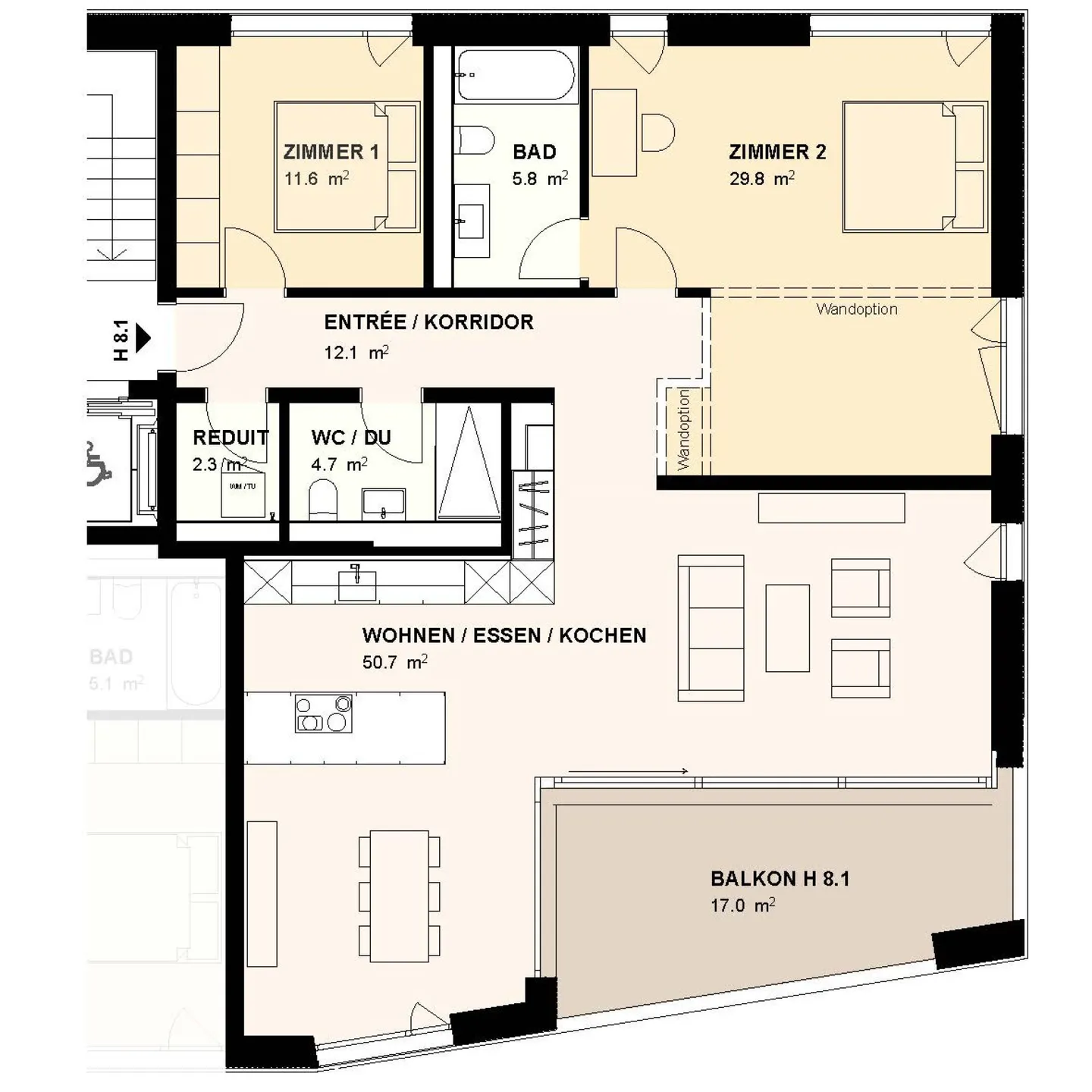 H8.1 I Premium 3.5-room apartment on the 8th floor directly by the Aare - Photo 6 of 7