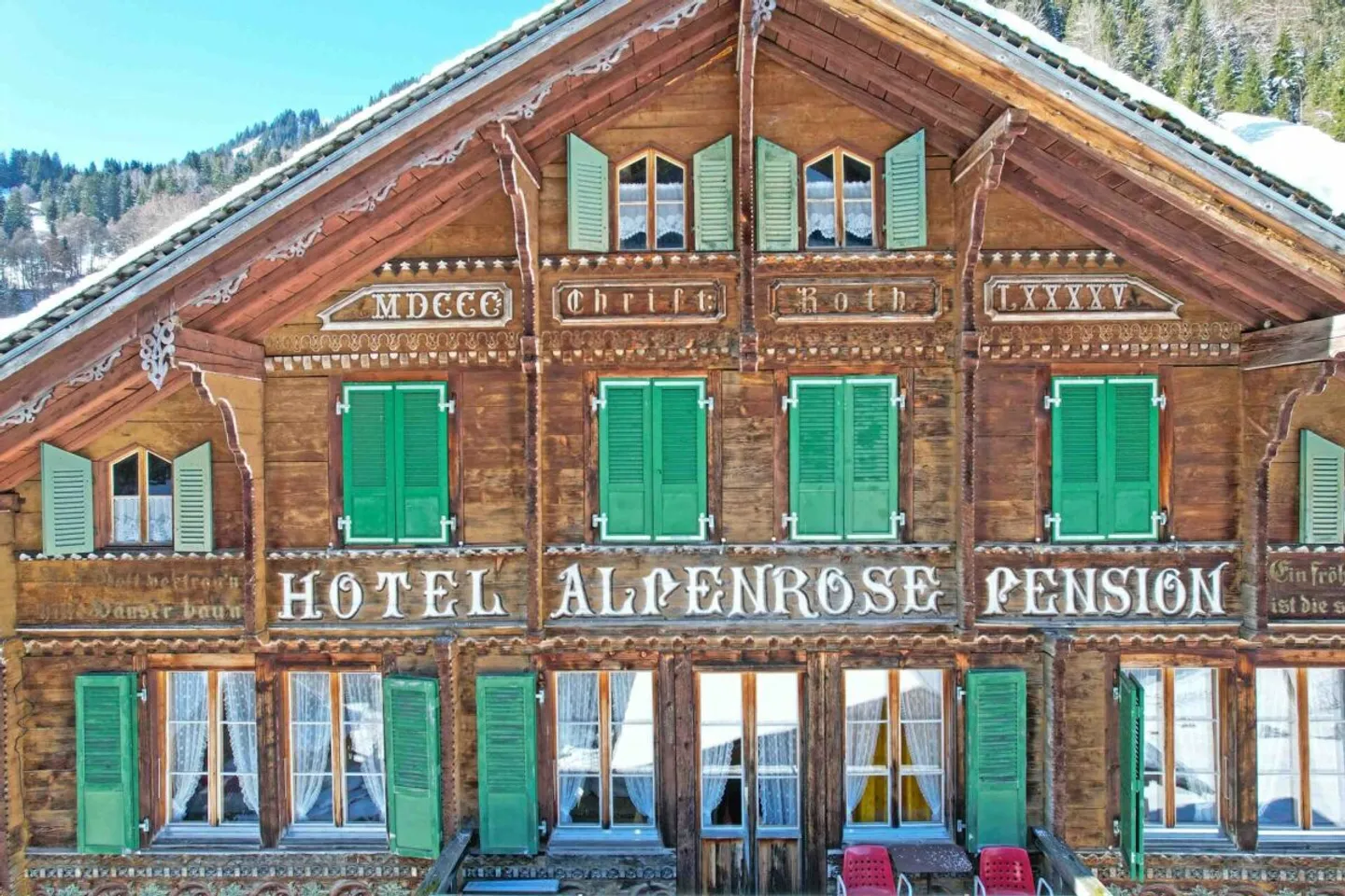 Hotel Pension Alpenrose with 2 Restaurants and Ski Lift in Saxeten - Photo 12 of 12