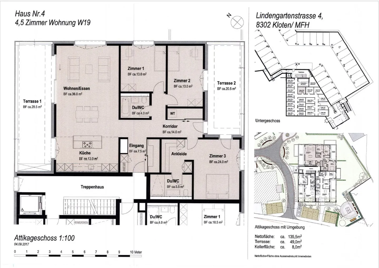 Appartement penthouse exclusif de 4,5 pièces avec un aménagement intérieur de qualité au centre de Kloten - Photo 19 sur 22