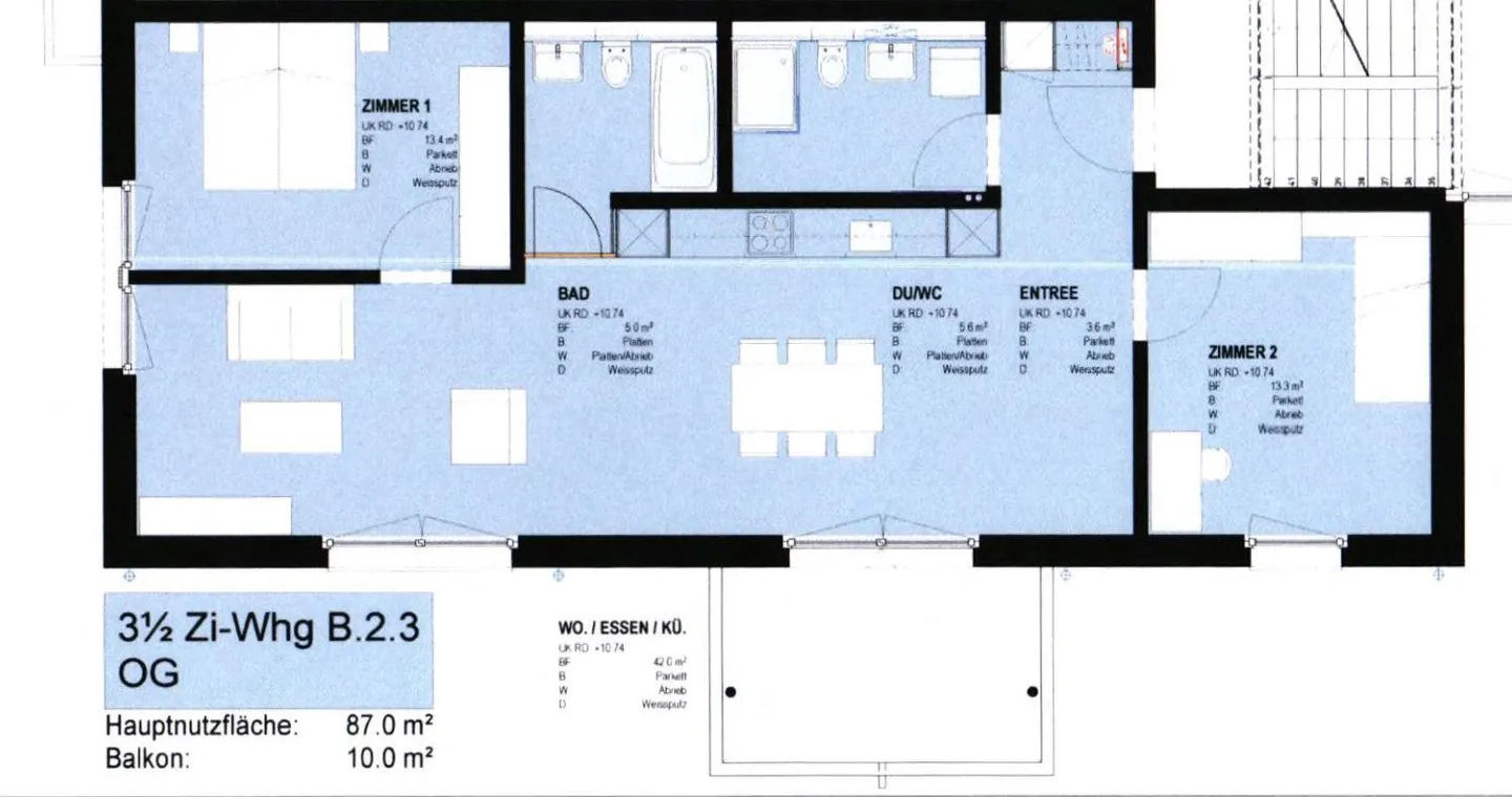 3.5 Room Apartment 1st Floor B.2.3, Hummelberg 2a, 9213 Hauptwil - Photo 6 of 9