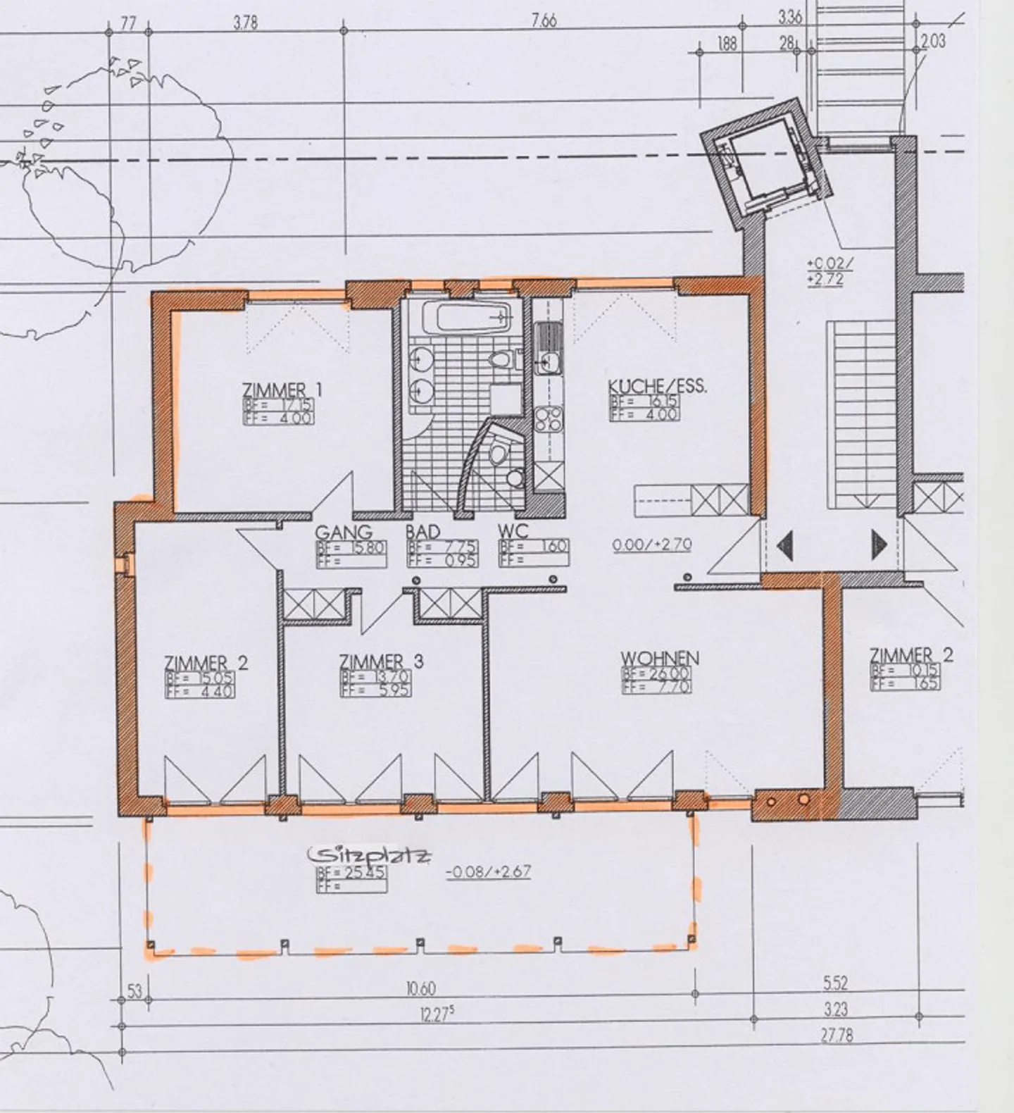 Superbe appartement de 4,5 pièces au rez-de-chaussée dans le beau Feuerthalen - Photo 2 sur 12