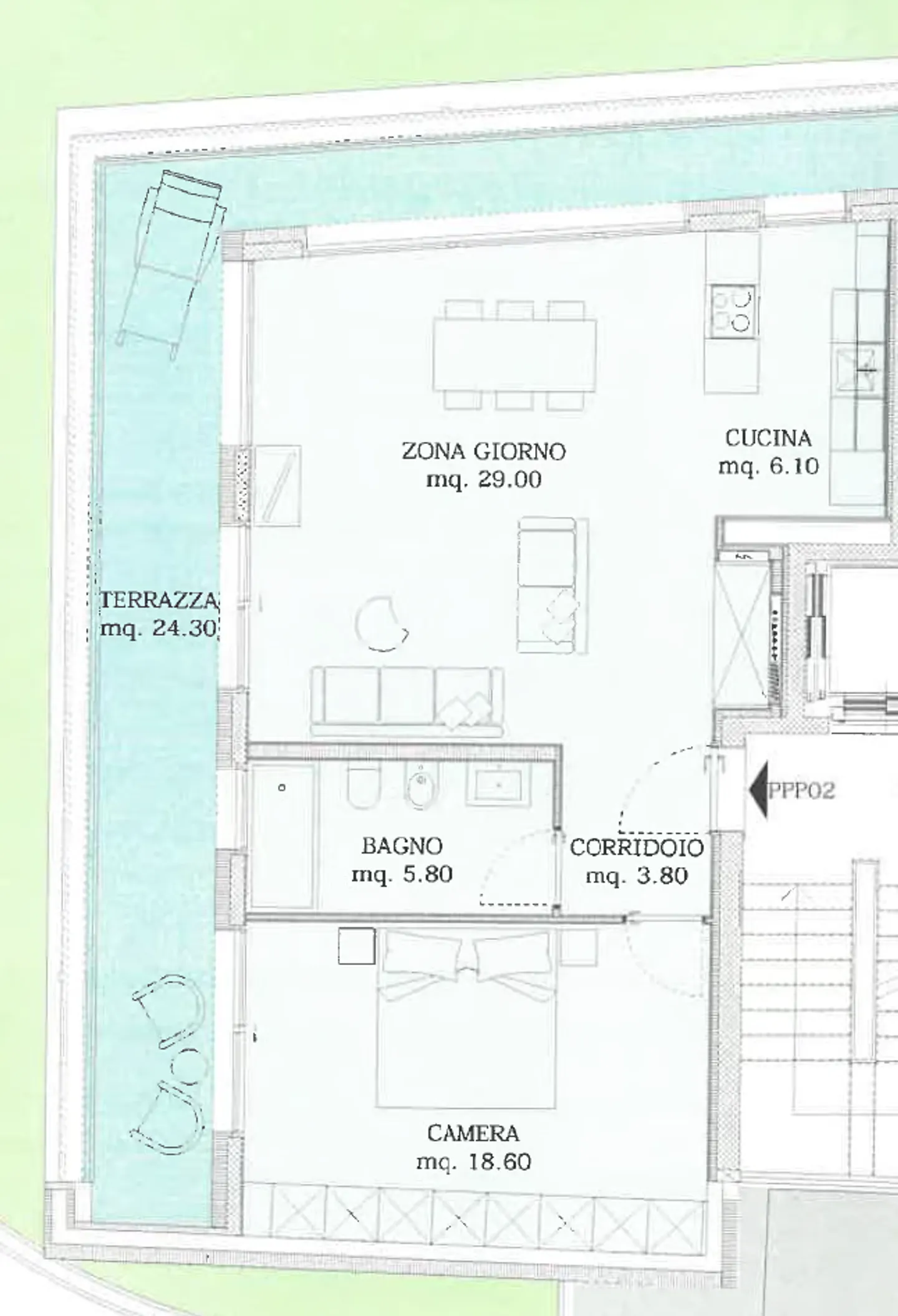 CANOBBIO - MODERN 2.5-ROOM APARTMENT FOR SALE - Photo 7 of 7