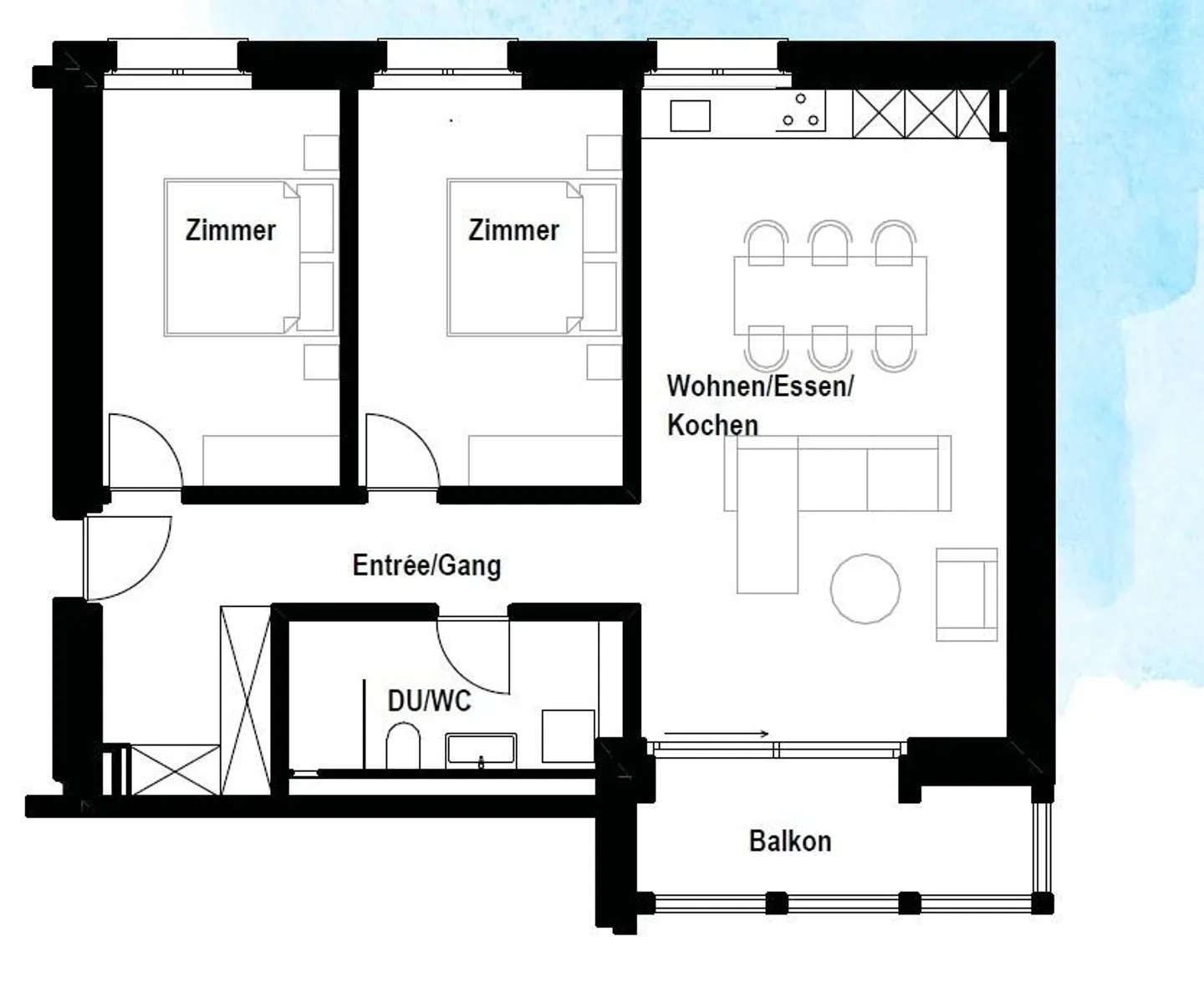 Appartement neuf 3.5 pièces à Davos (résidence principale) dans un emplacement calme - Photo 5 sur 5