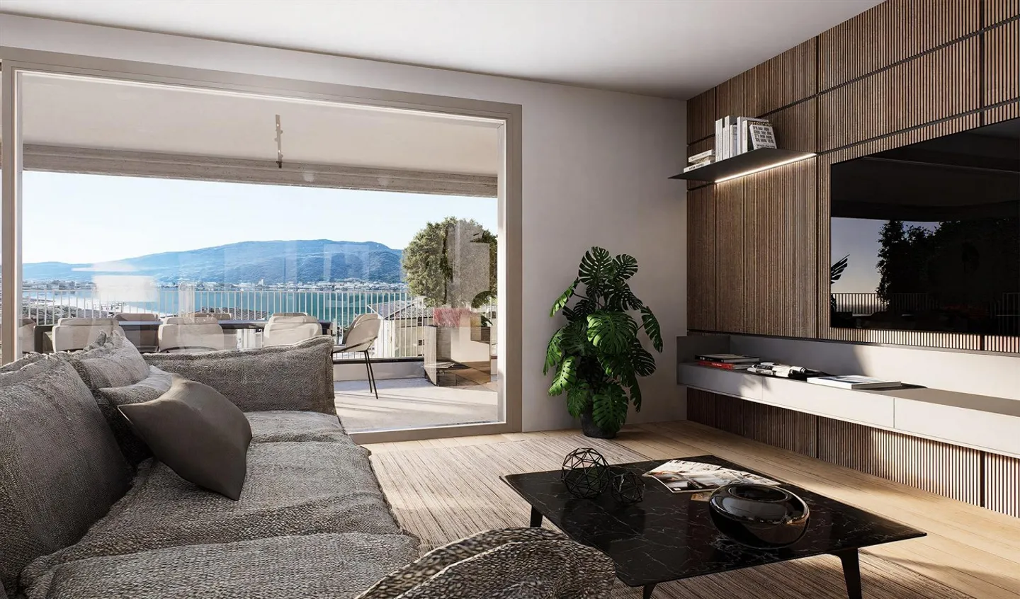 Penthouse prestigieux avec 4,5 pièces en construction à Capolago - Photo 3 sur 9